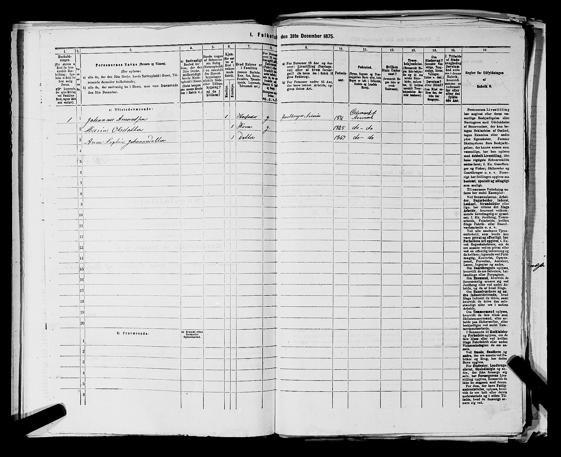 RA, 1875 census for 0118P Aremark, 1875, p. 887