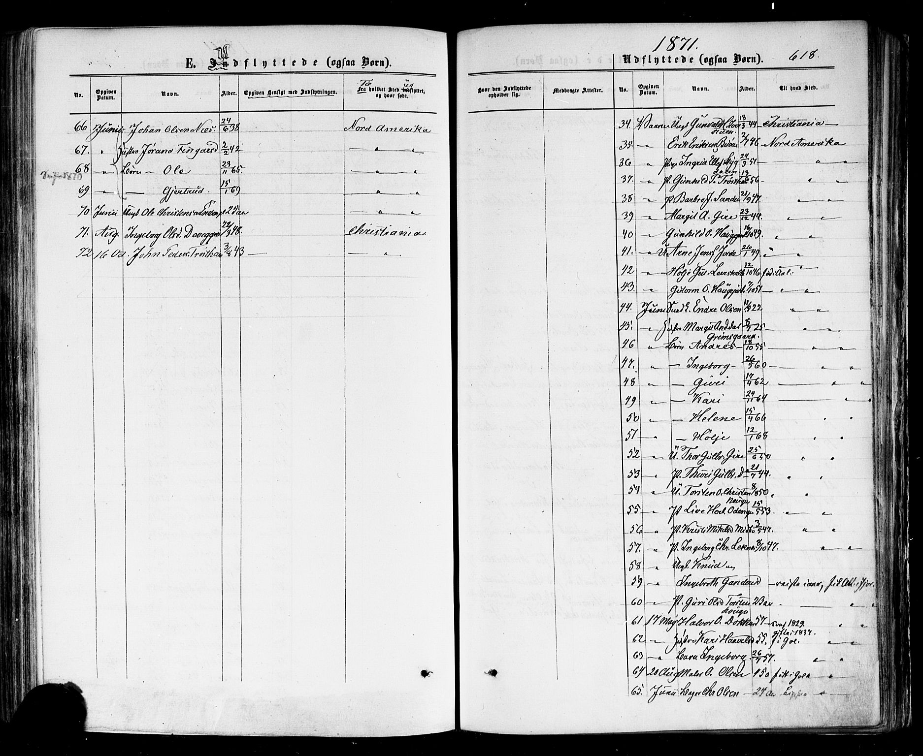 Nes kirkebøker, SAKO/A-236/F/Fa/L0010: Parish register (official) no. 10, 1864-1880, p. 618