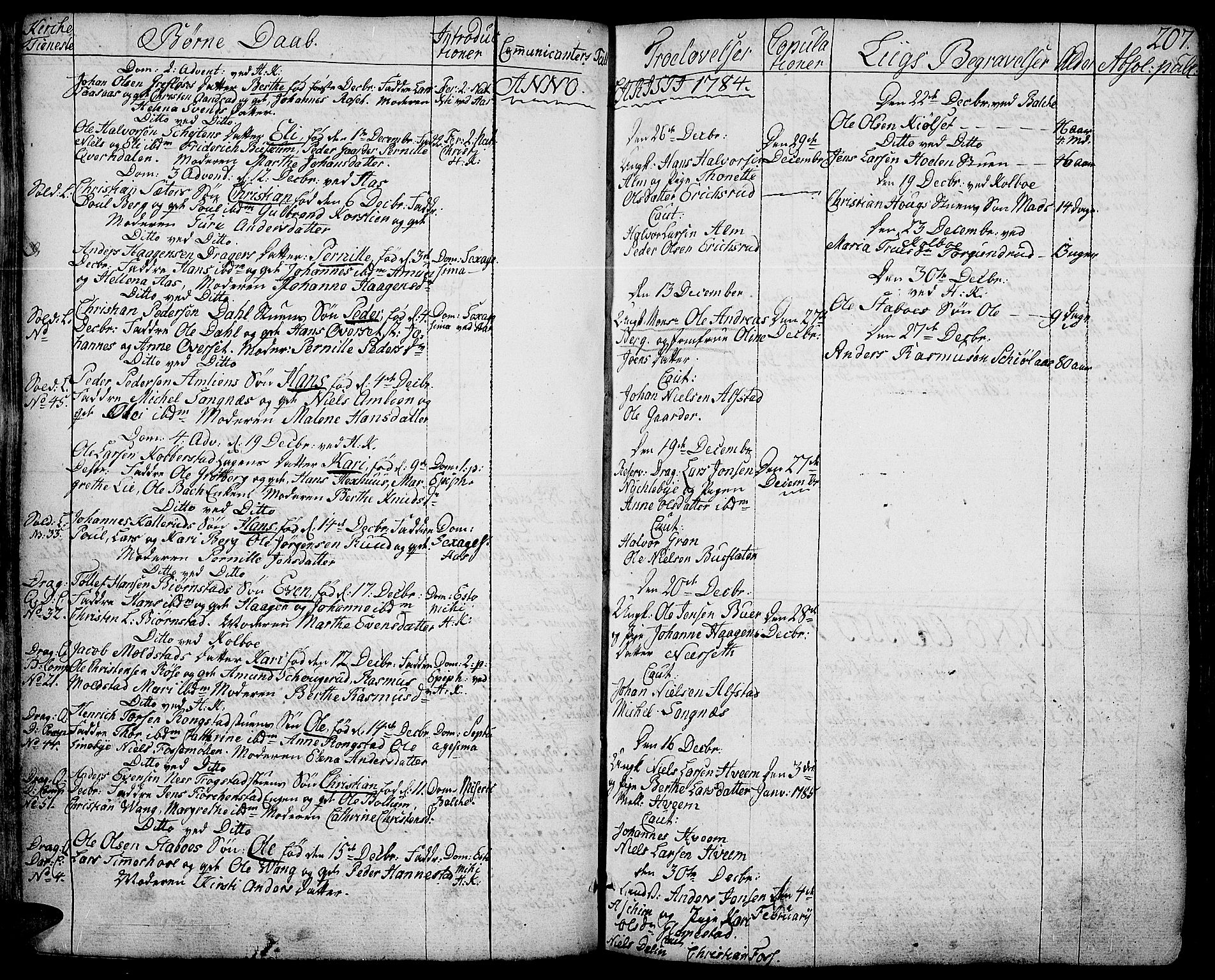 Toten prestekontor, SAH/PREST-102/H/Ha/Haa/L0006: Parish register (official) no. 6, 1773-1793, p. 207