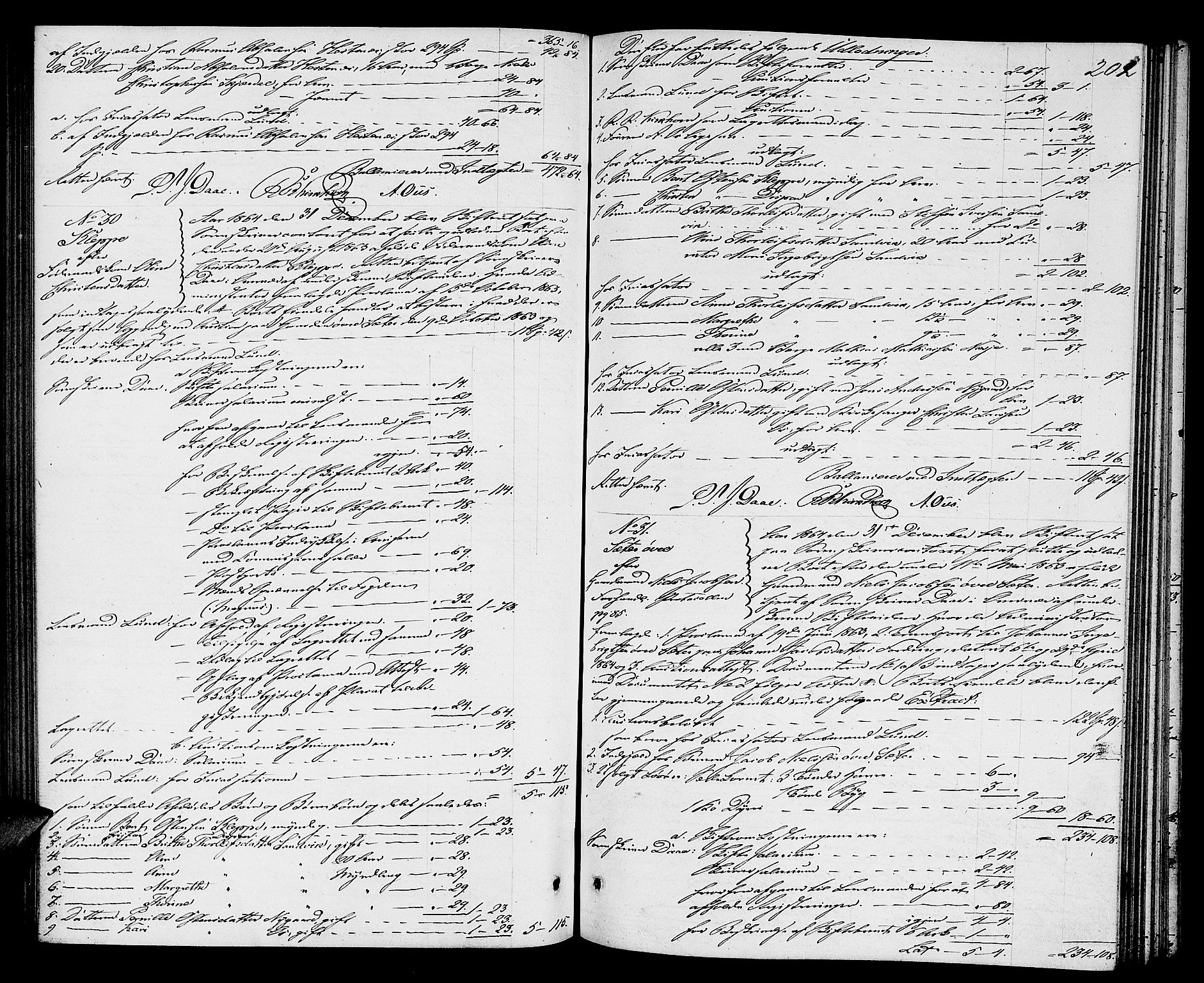 Nordfjord sorenskriveri, AV/SAB-A-2801/1/04/04d/L0003: Skifteutlodningsprotokoll, 1862-1865, p. 201b-202a