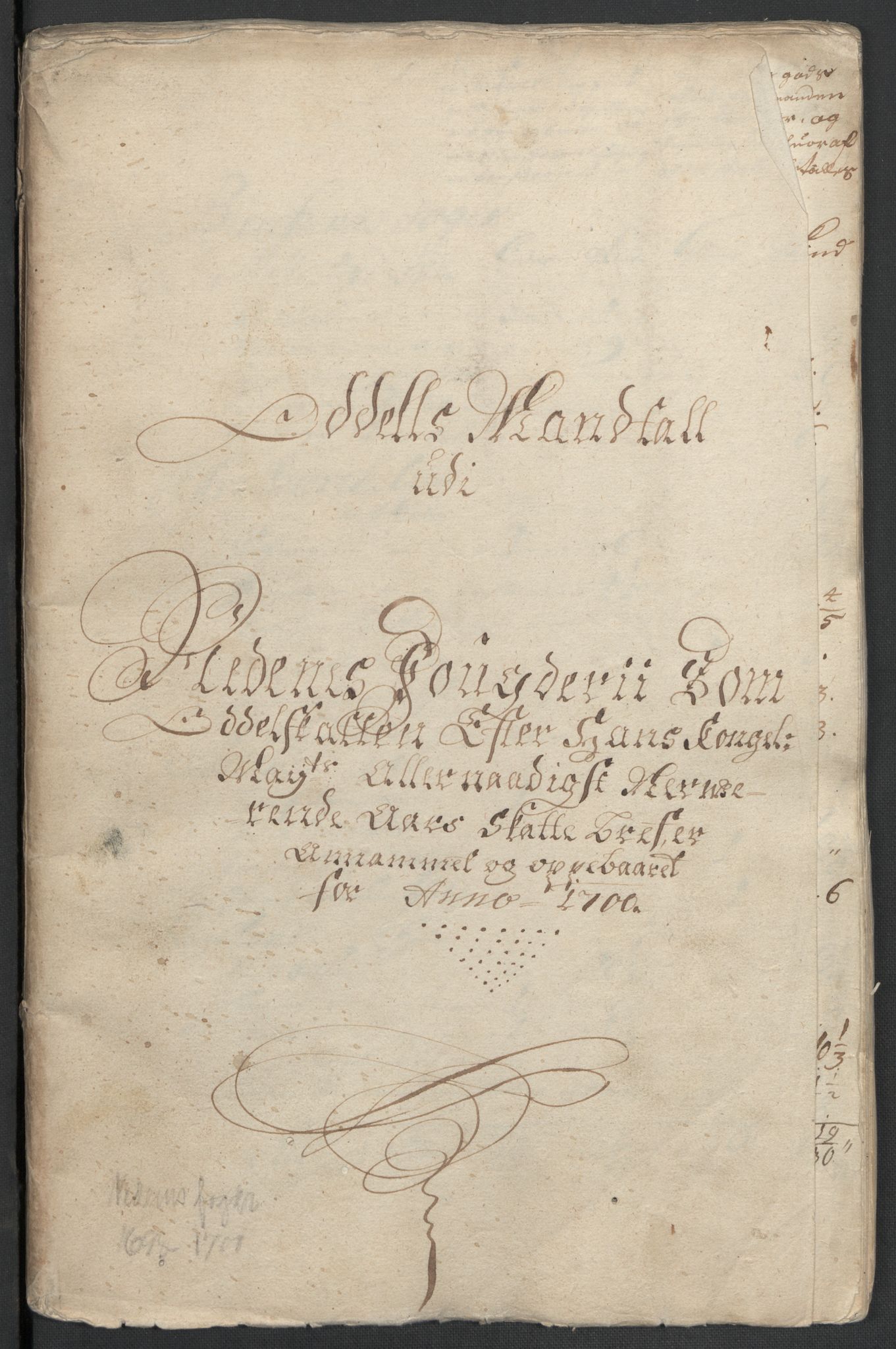 Rentekammeret inntil 1814, Reviderte regnskaper, Fogderegnskap, AV/RA-EA-4092/R39/L2315: Fogderegnskap Nedenes, 1700-1701, p. 87