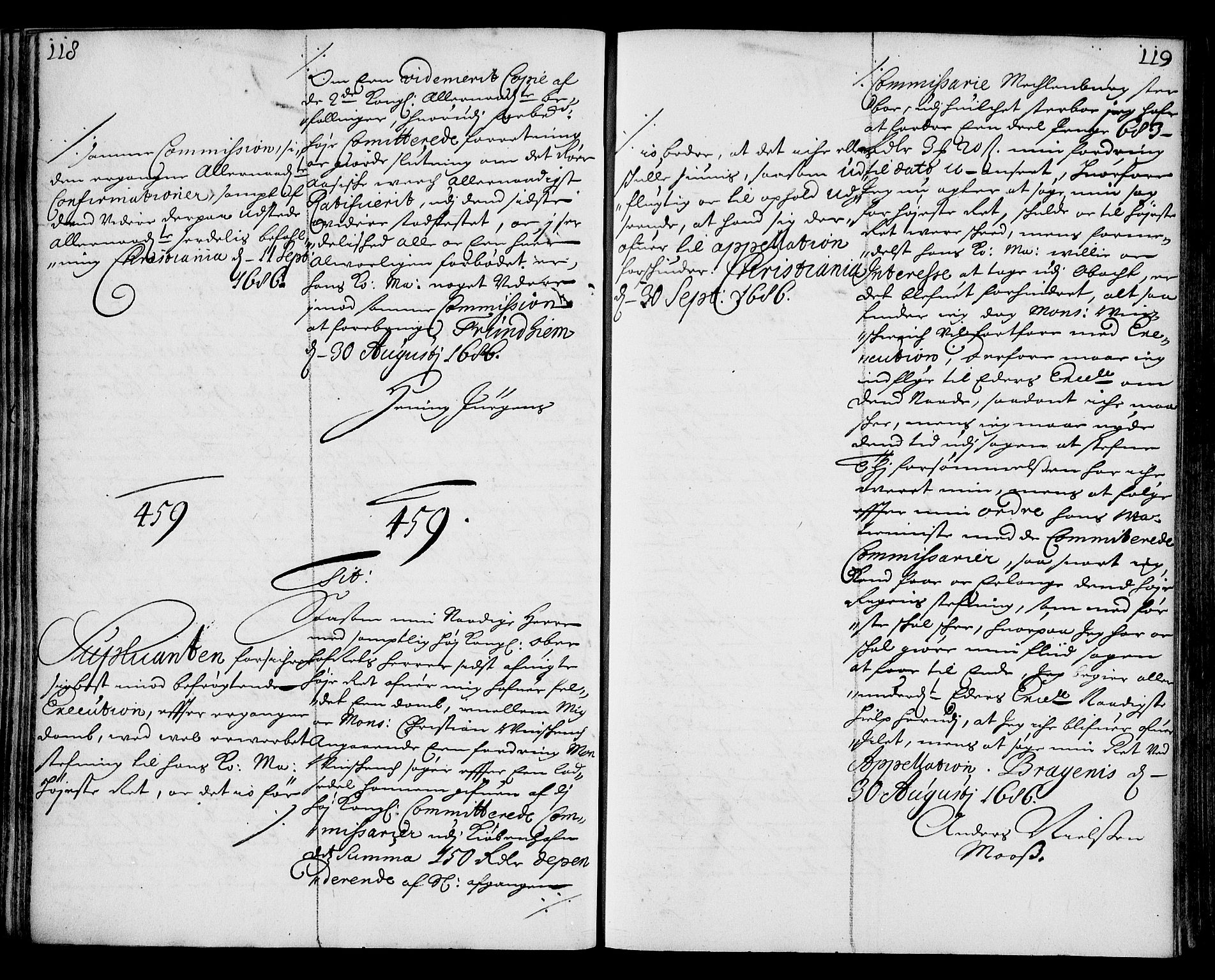 Stattholderembetet 1572-1771, AV/RA-EA-2870/Ae/L0003: Supplikasjons- og resolusjonsprotokoll, 1686-1687, p. 118-119