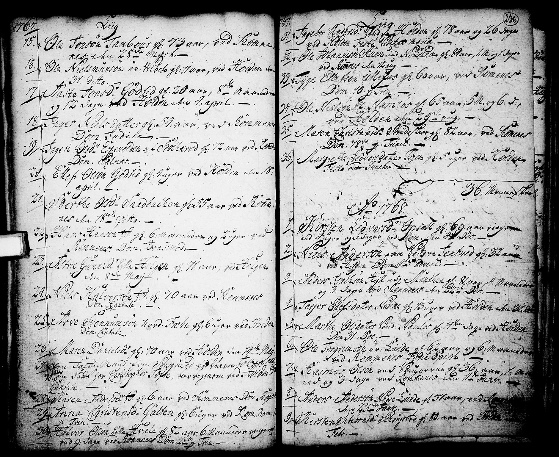 Holla kirkebøker, SAKO/A-272/F/Fa/L0001: Parish register (official) no. 1, 1717-1779, p. 236