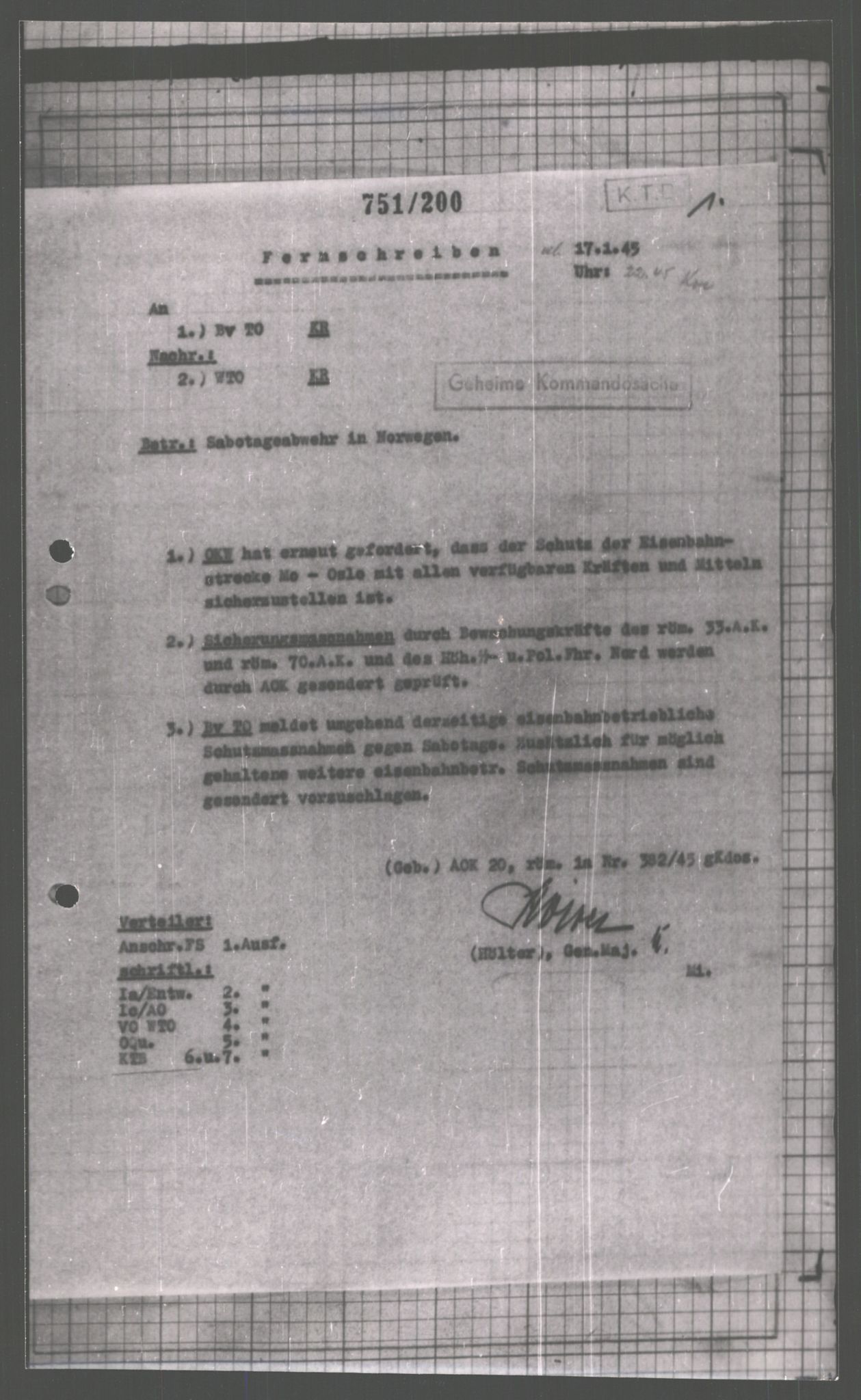 Forsvarets Overkommando. 2 kontor. Arkiv 11.4. Spredte tyske arkivsaker, AV/RA-RAFA-7031/D/Dar/Dara/L0002: Krigsdagbøker for 20. Gebirgs-Armee-Oberkommando (AOK 20), 1945, p. 108