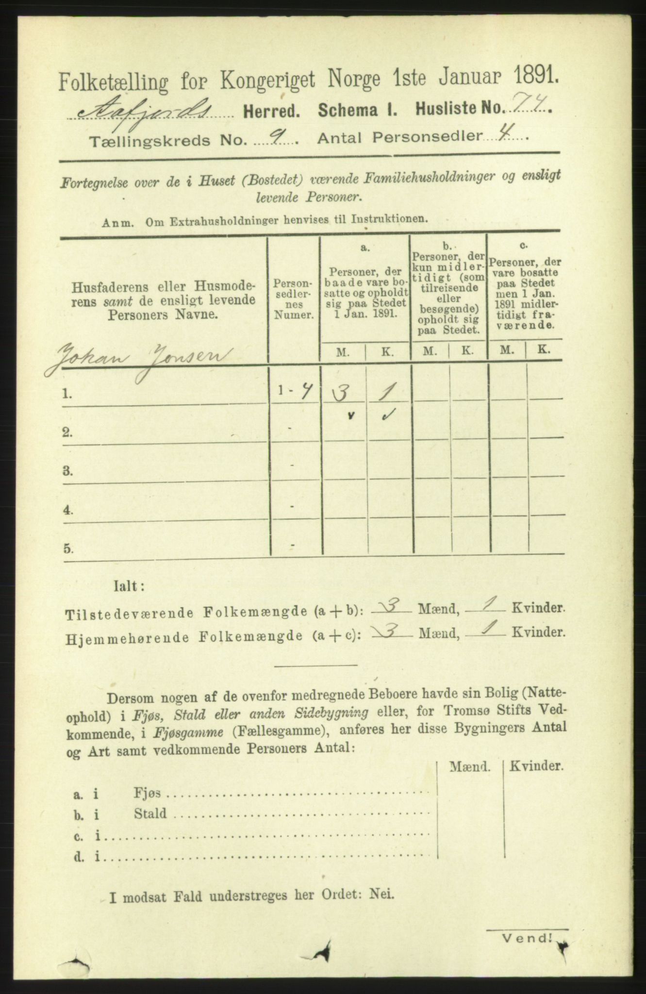 RA, 1891 census for 1630 Åfjord, 1891, p. 2438