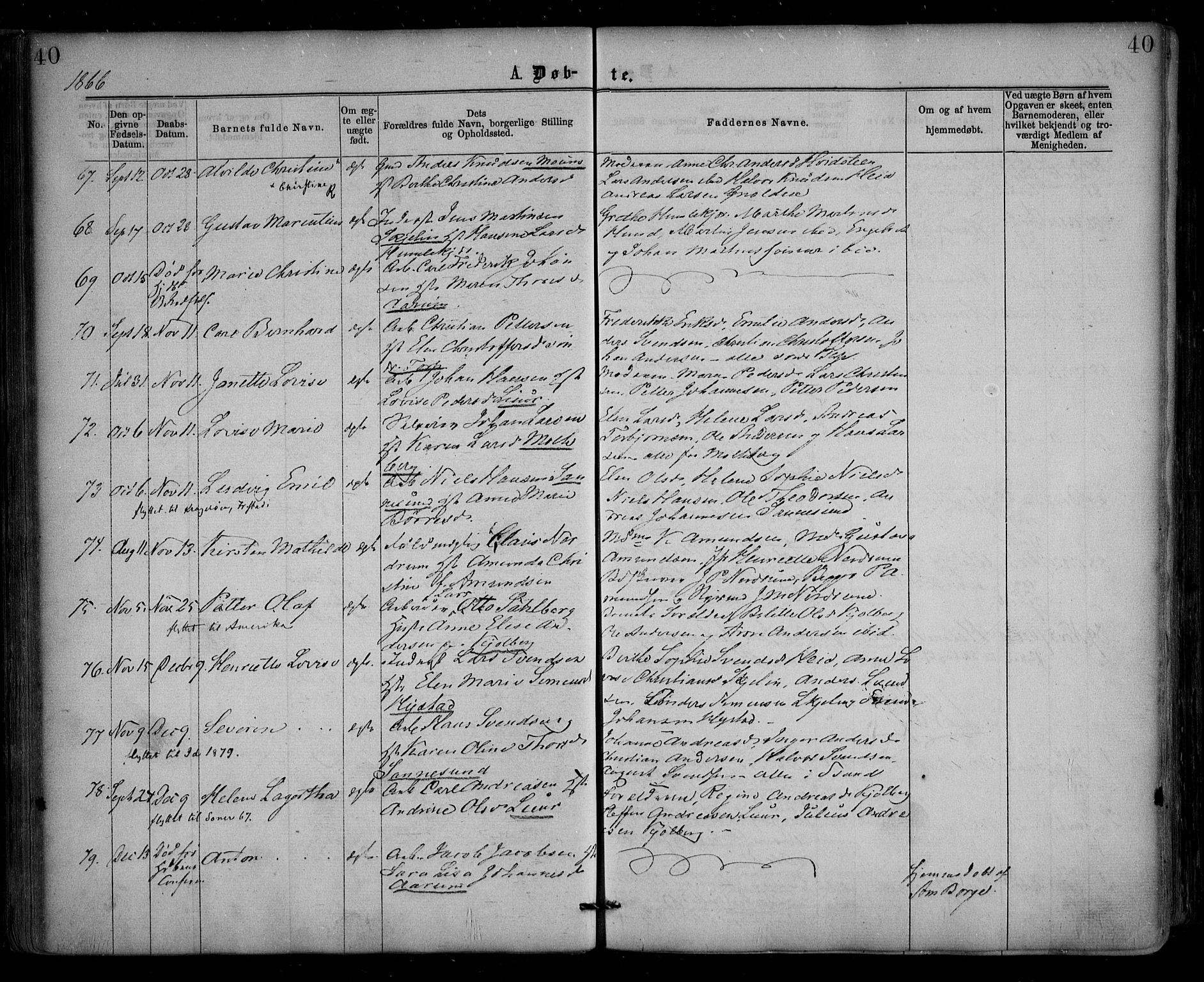 Borge prestekontor Kirkebøker, AV/SAO-A-10903/F/Fa/L0006: Parish register (official) no. I 6, 1861-1874, p. 40