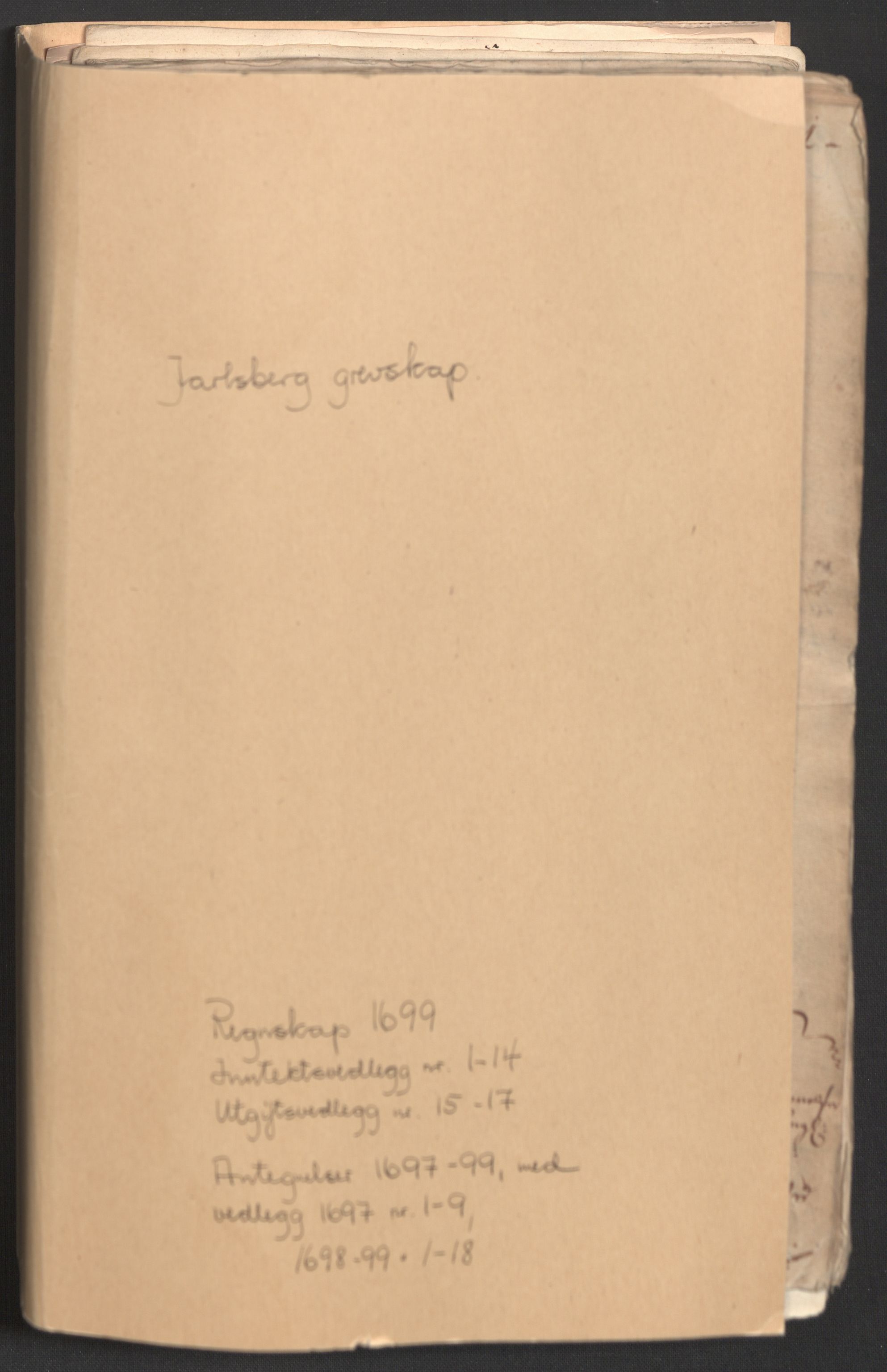 Rentekammeret inntil 1814, Reviderte regnskaper, Fogderegnskap, RA/EA-4092/R32/L1868: Fogderegnskap Jarlsberg grevskap, 1697-1699, p. 229