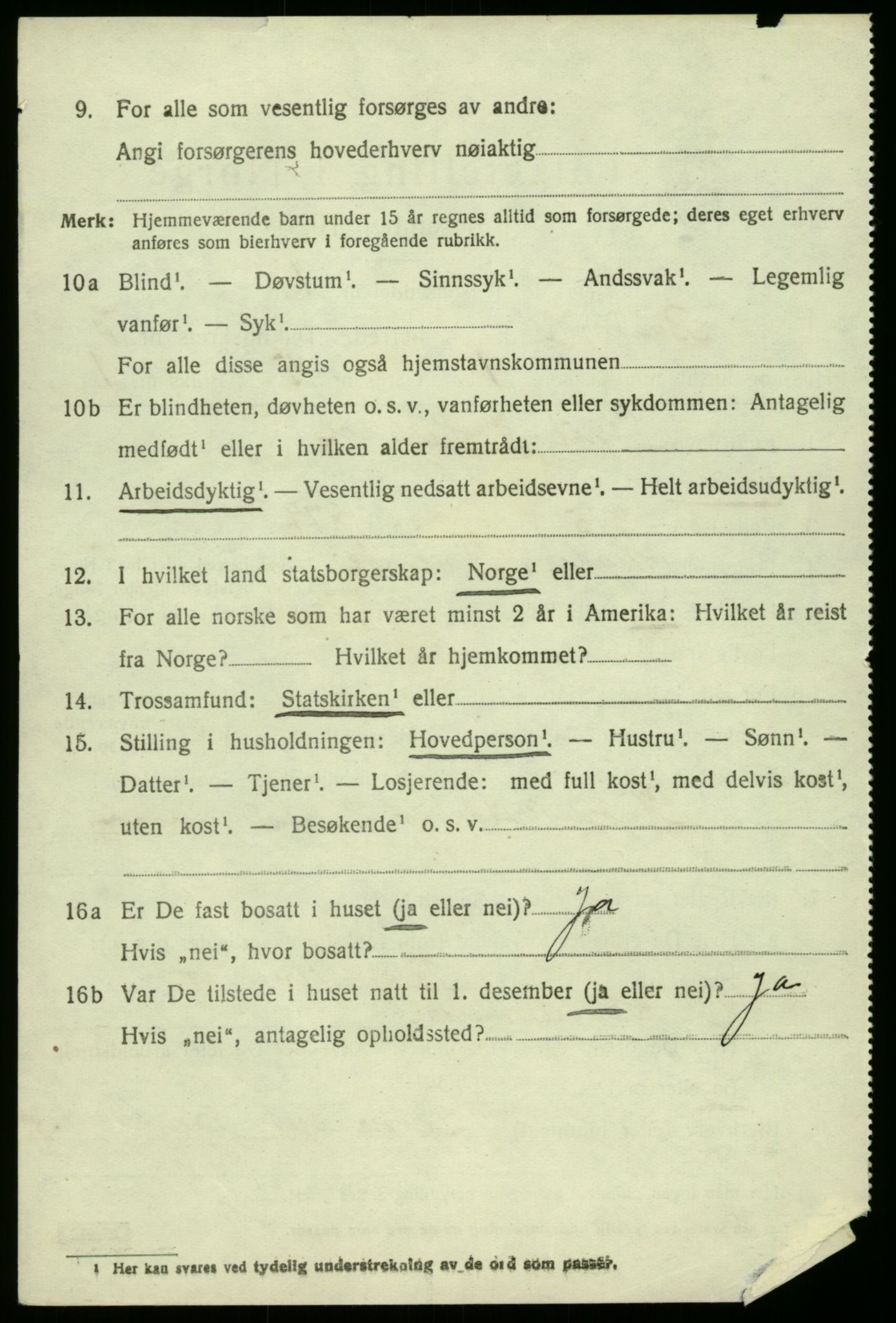 SAB, 1920 census for Bruvik, 1920, p. 4891