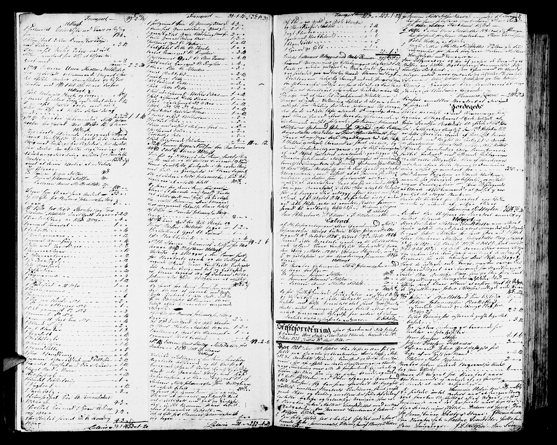 Karmsund sorenskriveri, AV/SAST-A-100311/01/IV/IVDB/L0007: SKIFTEPROTOKOLL A6, 1825-1847, p. 4b-5a