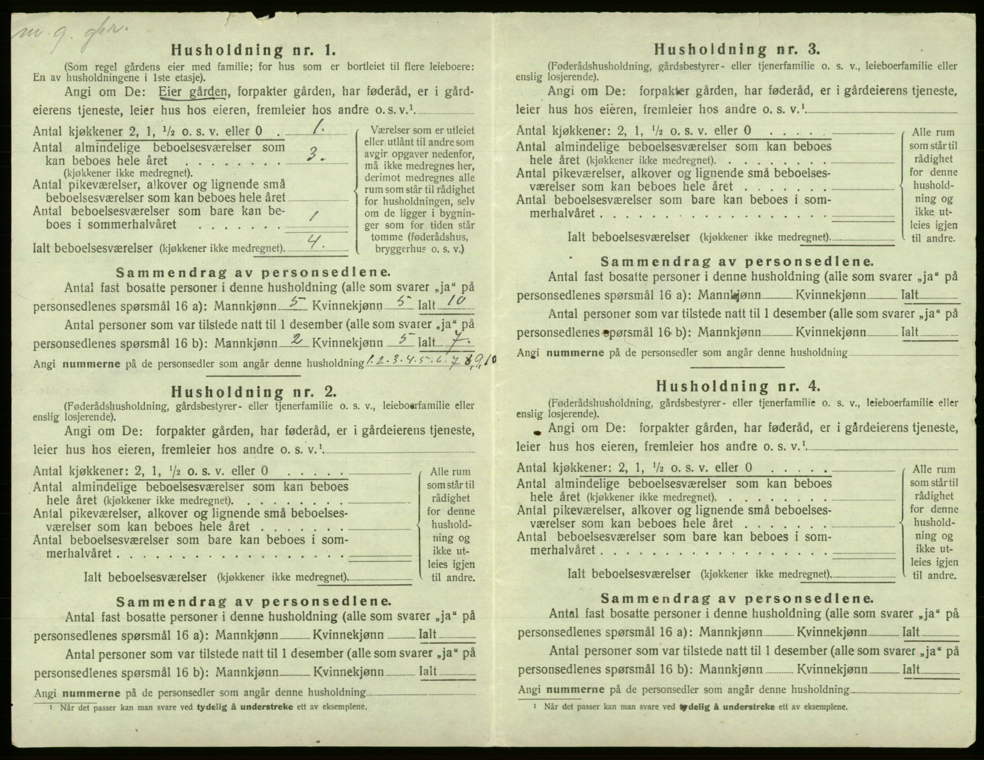 SAB, 1920 census for Fana, 1920, p. 2399