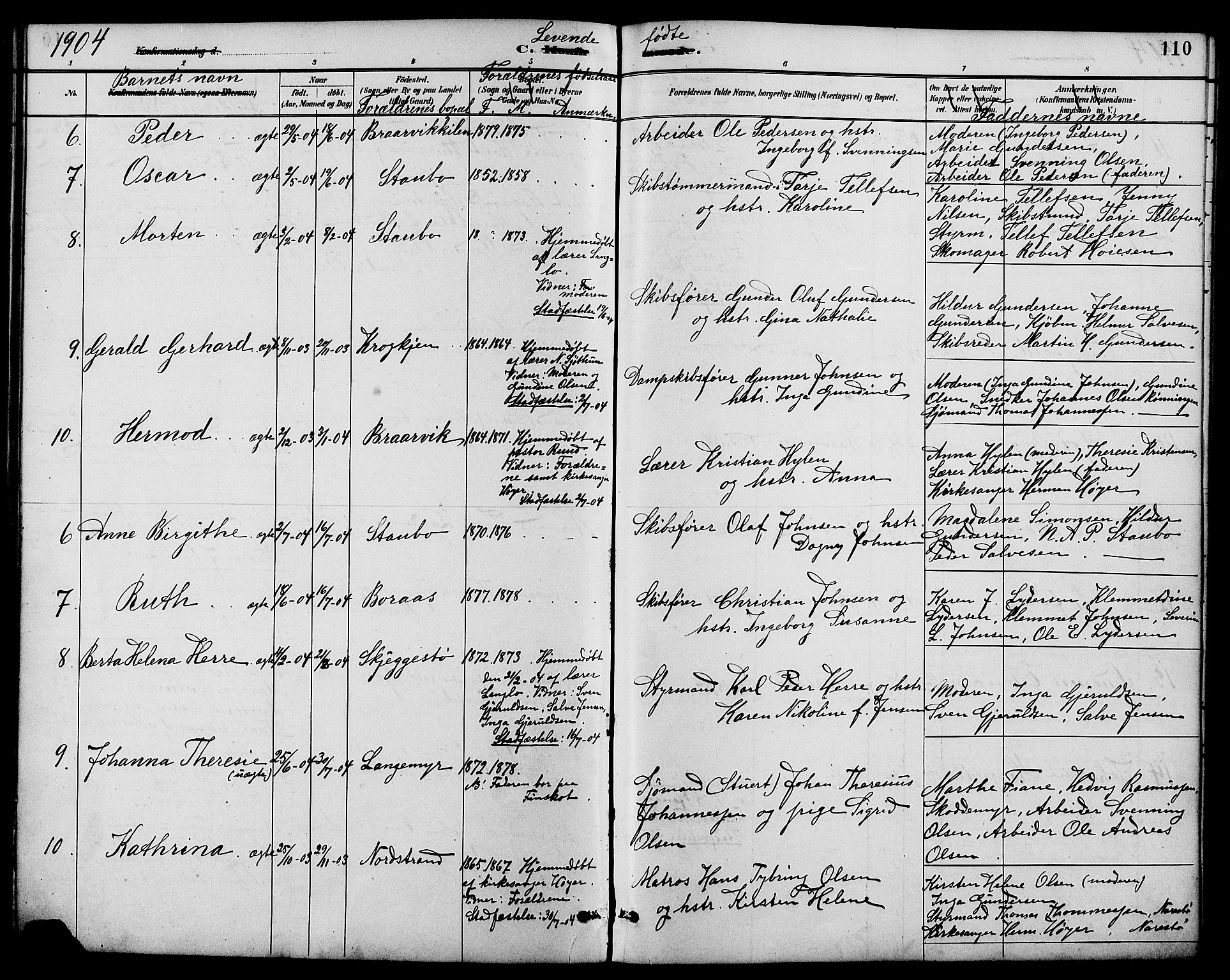 Dypvåg sokneprestkontor, AV/SAK-1111-0007/F/Fb/Fbb/L0004: Parish register (copy) no. B 4, 1887-1905, p. 110