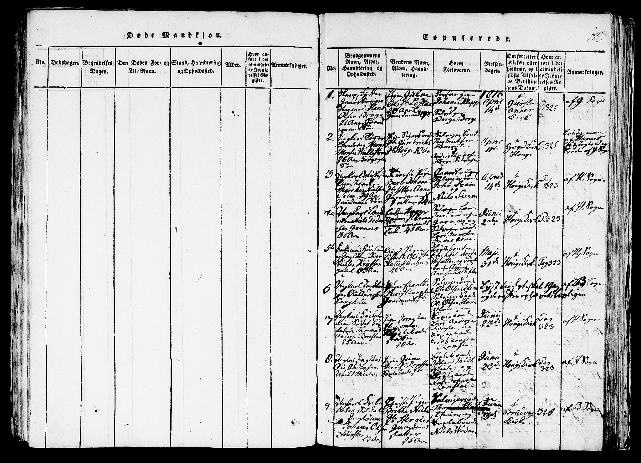 Haus sokneprestembete, AV/SAB-A-75601/H/Haa: Parish register (official) no. A 12, 1816-1821, p. 188