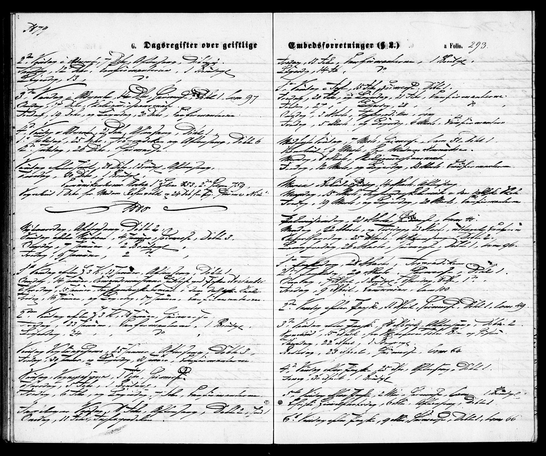 Grimstad sokneprestkontor, SAK/1111-0017/F/Fa/L0002: Parish register (official) no. A 1, 1869-1881, p. 293