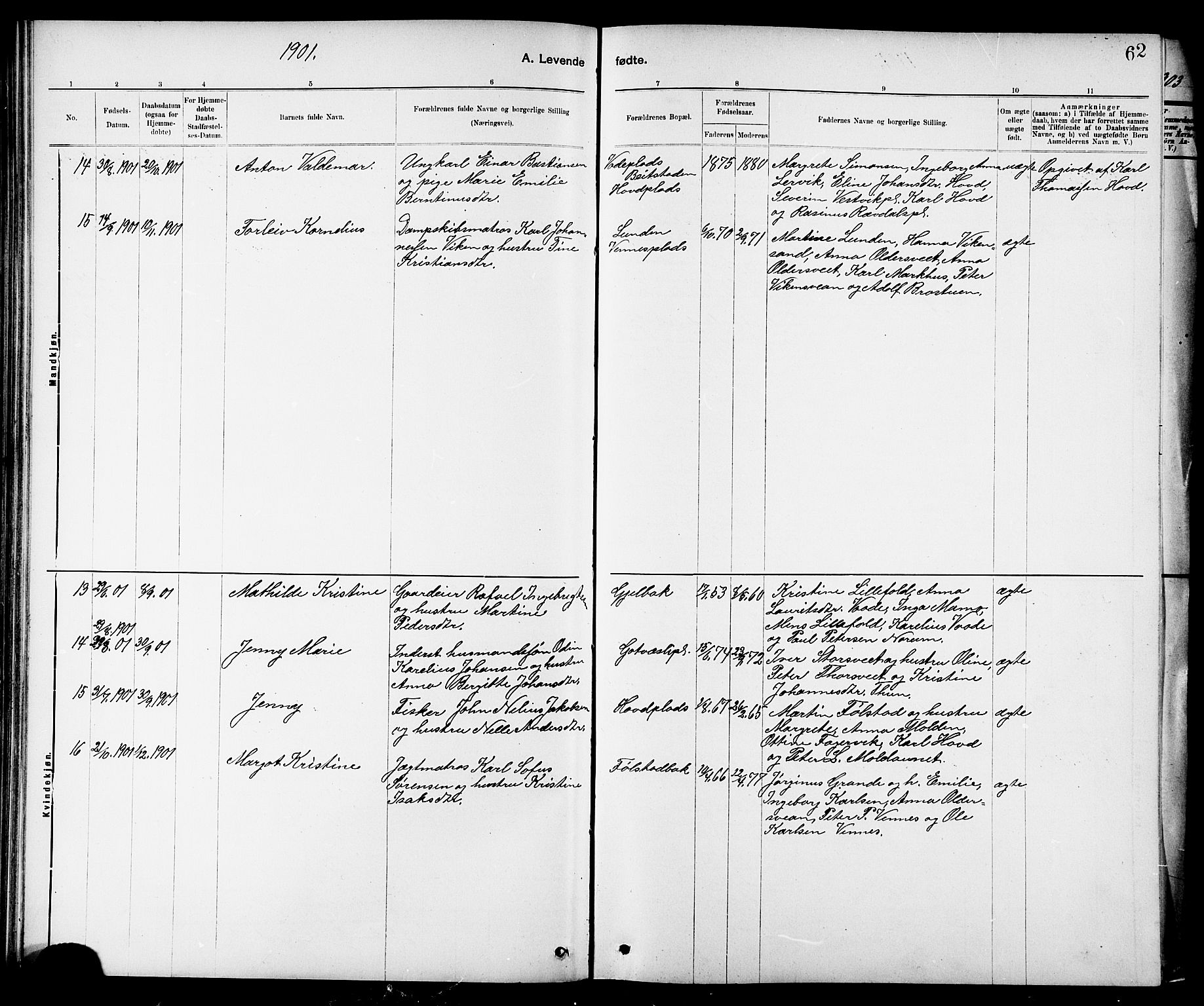 Ministerialprotokoller, klokkerbøker og fødselsregistre - Nord-Trøndelag, SAT/A-1458/744/L0423: Parish register (copy) no. 744C02, 1886-1905, p. 62