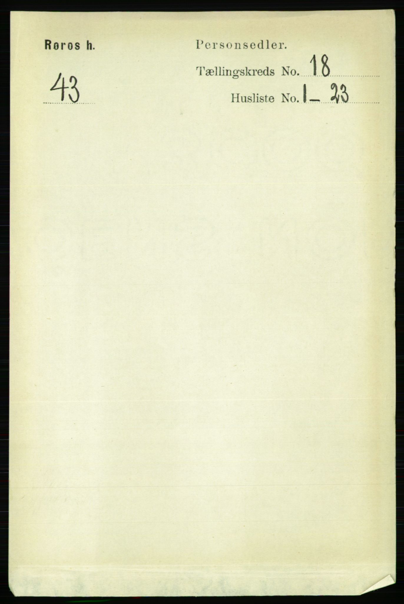 RA, 1891 census for 1640 Røros, 1891, p. 4852
