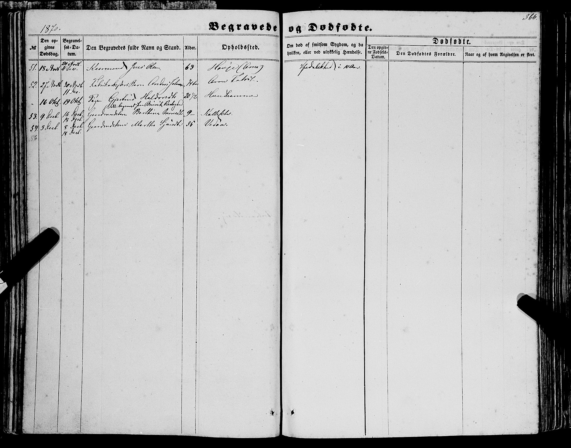 Haus sokneprestembete, AV/SAB-A-75601/H/Haa: Parish register (official) no. A 17, 1858-1870, p. 366