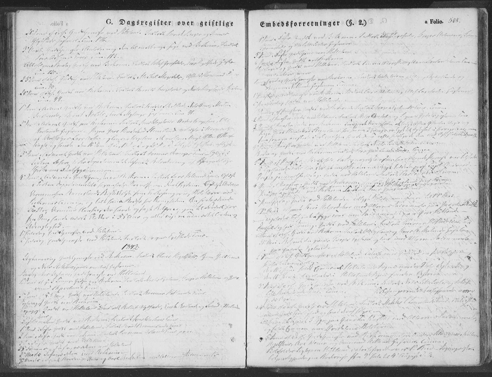 Helleland sokneprestkontor, AV/SAST-A-101810: Parish register (official) no. A 6.2, 1834-1863, p. 508