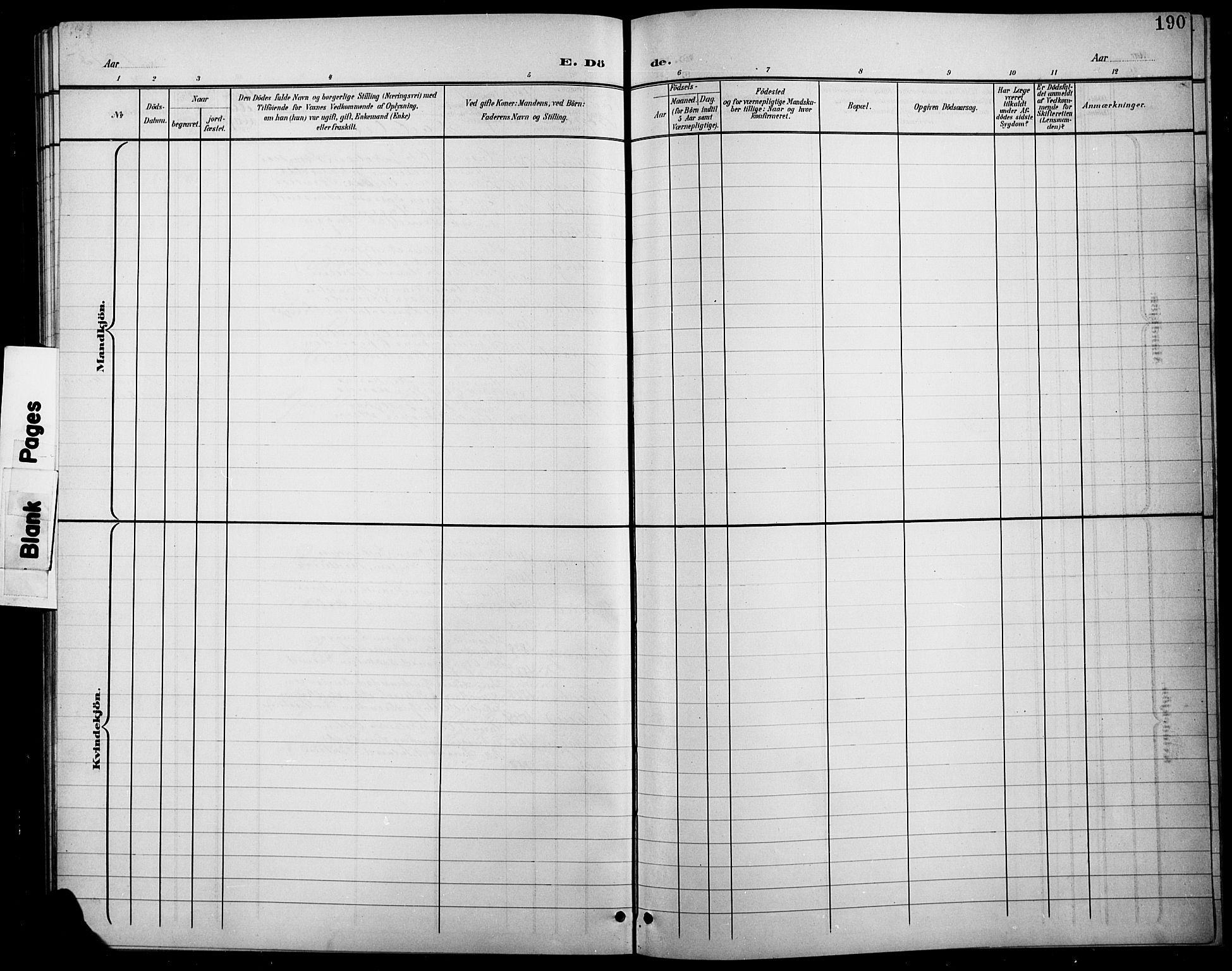 Søndre Land prestekontor, AV/SAH-PREST-122/L/L0004: Parish register (copy) no. 4, 1901-1915, p. 190