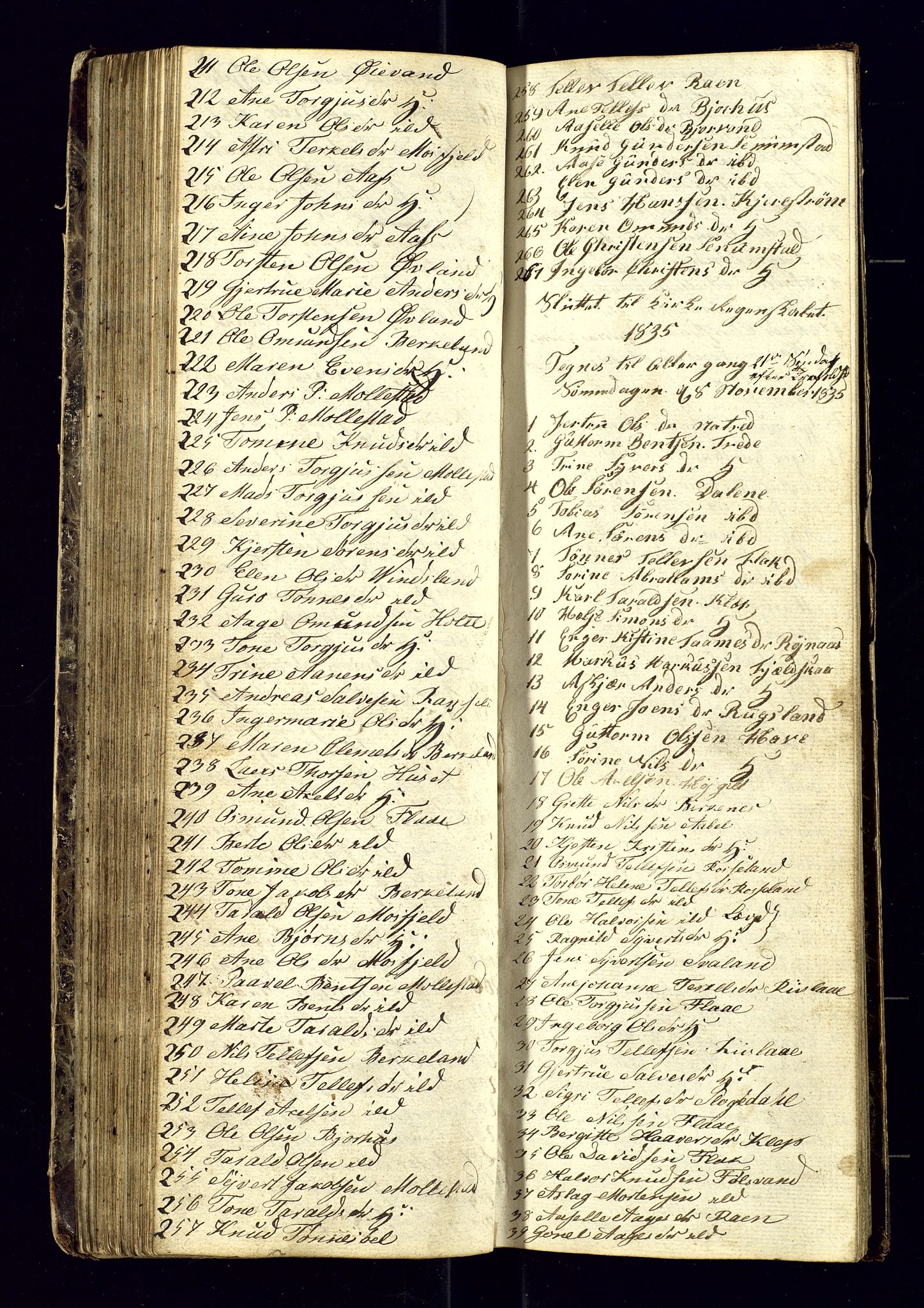 Birkenes sokneprestkontor, AV/SAK-1111-0004/F/Fc/L0001: Communicants register no. C-1, 1832-1839