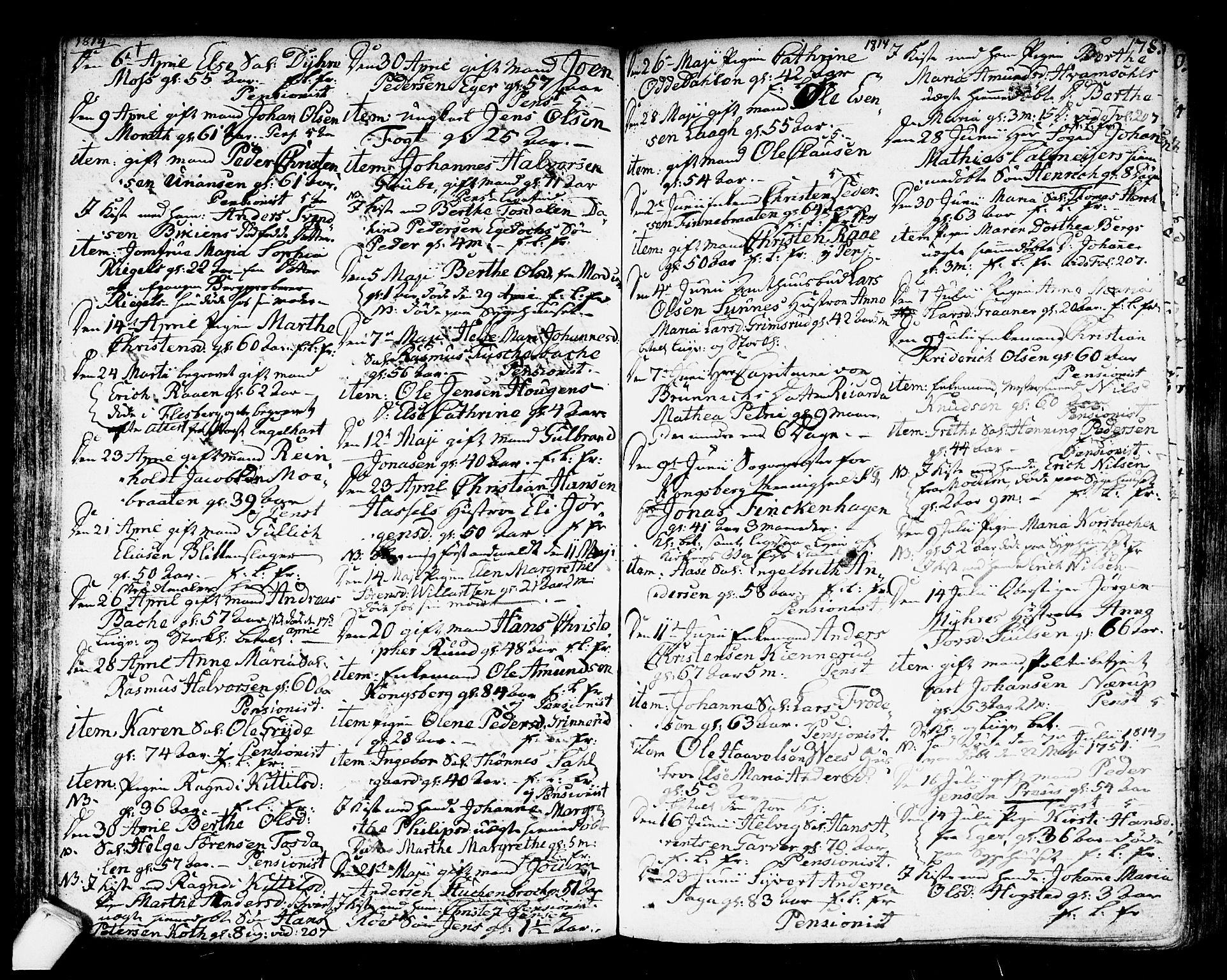 Kongsberg kirkebøker, AV/SAKO-A-22/F/Fa/L0007: Parish register (official) no. I 7, 1795-1816, p. 178