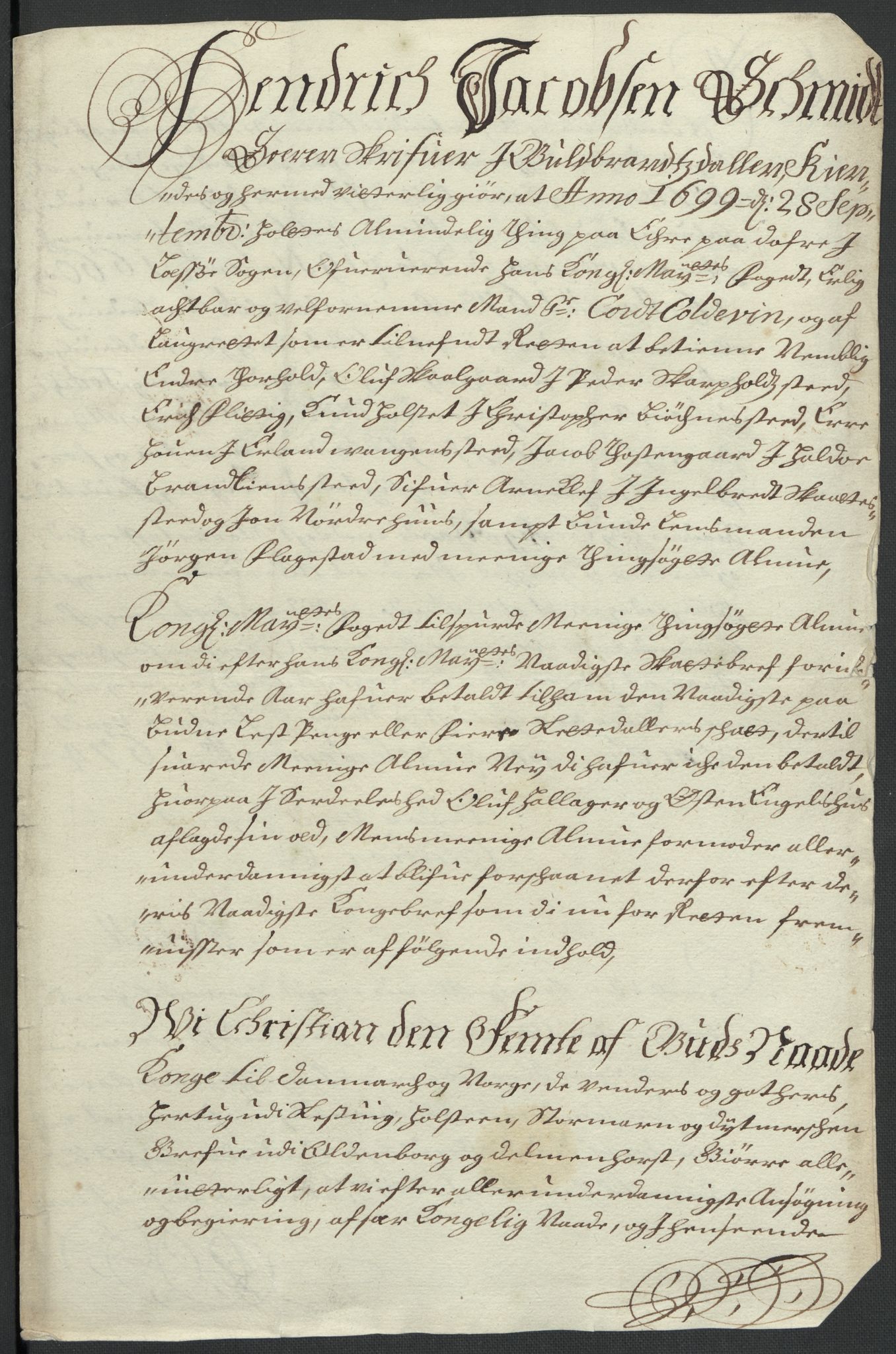 Rentekammeret inntil 1814, Reviderte regnskaper, Fogderegnskap, AV/RA-EA-4092/R17/L1172: Fogderegnskap Gudbrandsdal, 1699, p. 243