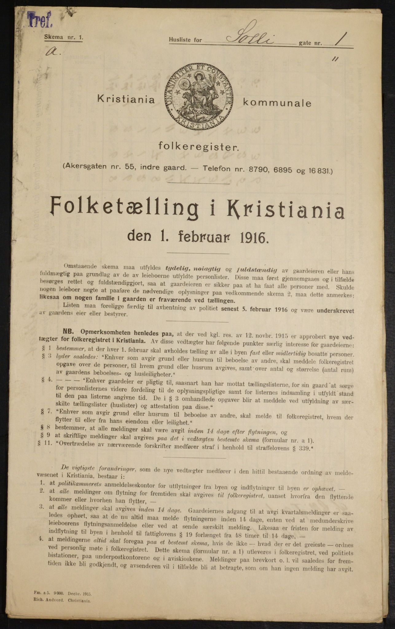 OBA, Municipal Census 1916 for Kristiania, 1916, p. 102134