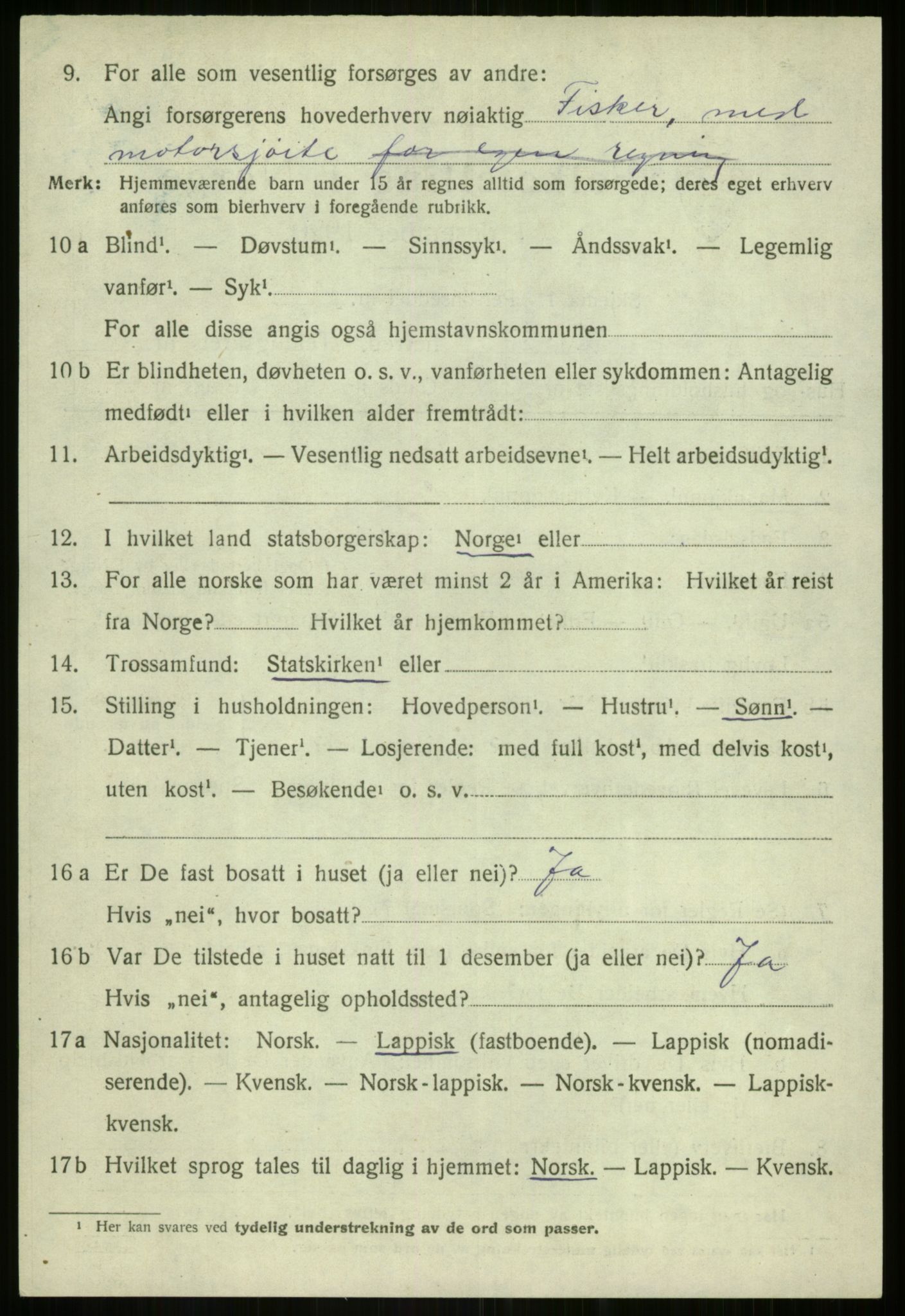 SATØ, 1920 census for Dyrøy, 1920, p. 2182