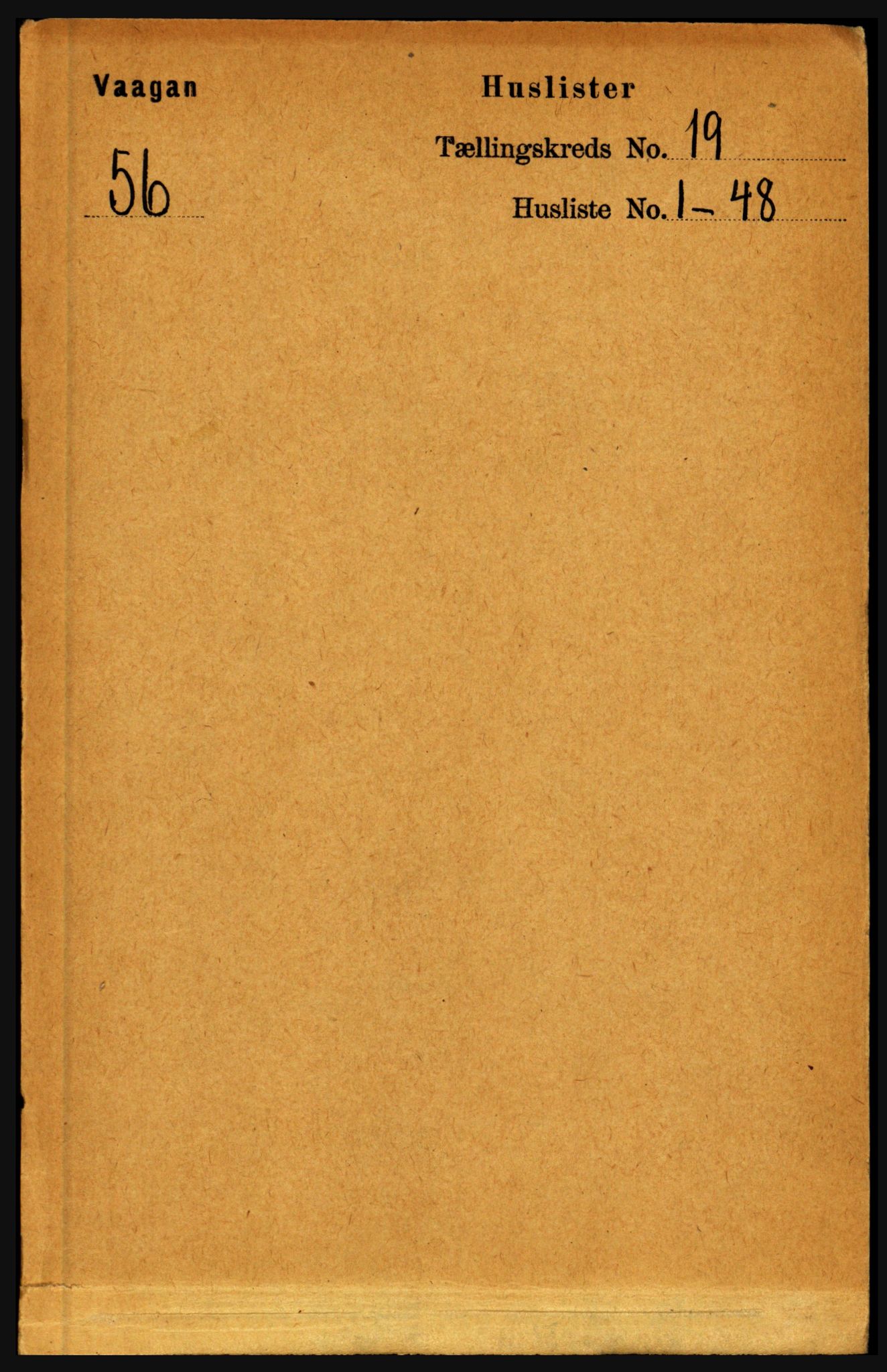 RA, 1891 census for 1865 Vågan, 1891, p. 5453