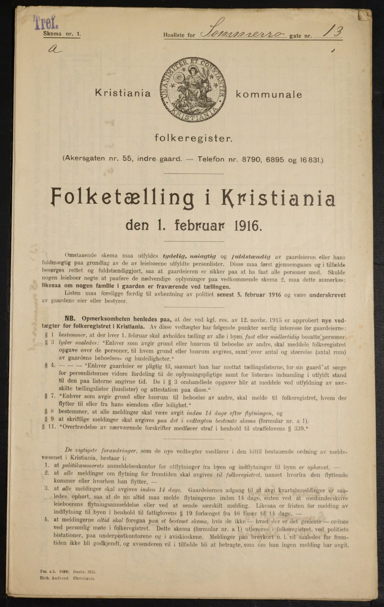 OBA, Municipal Census 1916 for Kristiania, 1916, p. 102220