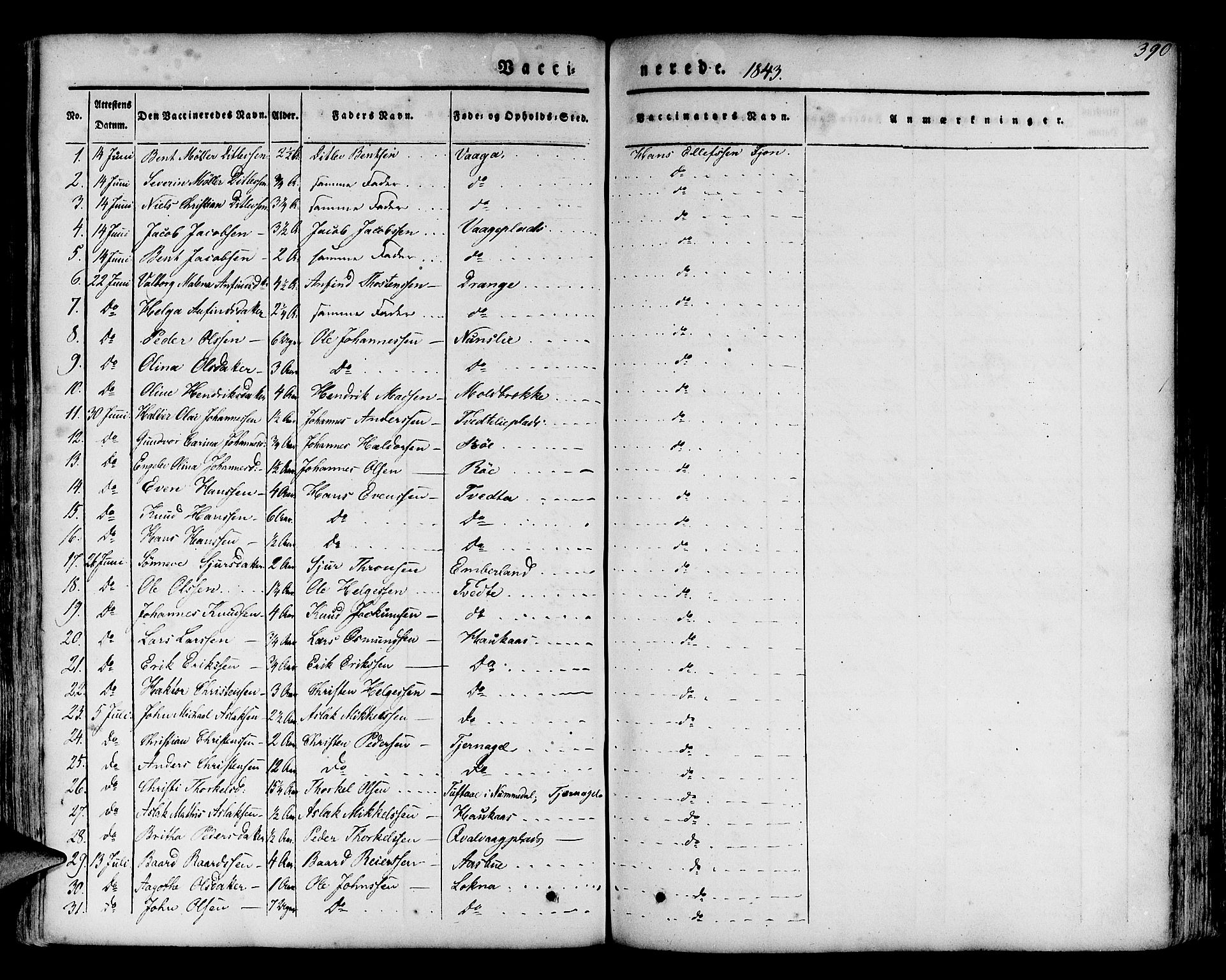 Finnås sokneprestembete, SAB/A-99925/H/Ha/Haa/Haaa/L0006: Parish register (official) no. A 6, 1836-1850, p. 390