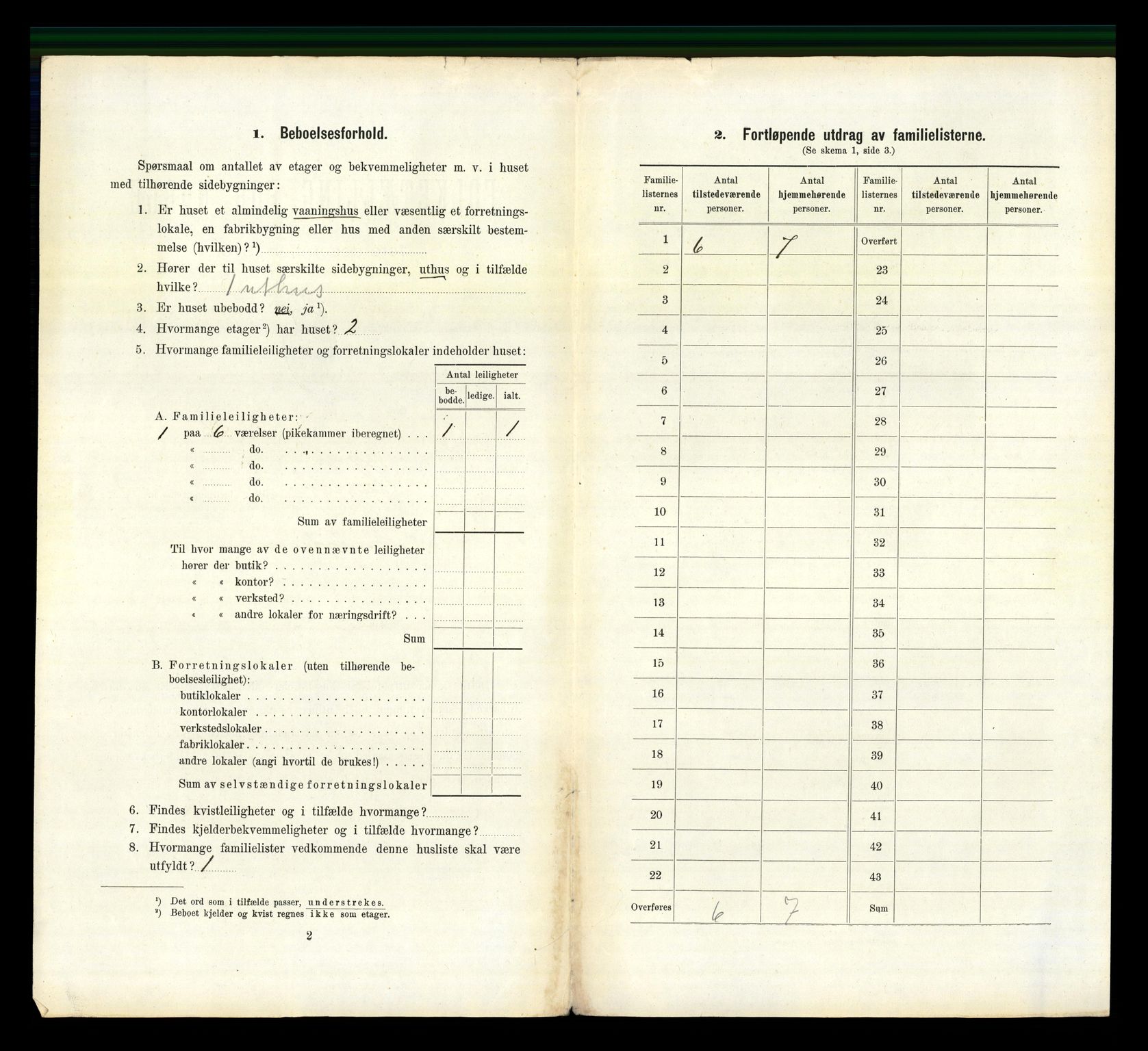 RA, 1910 census for Larvik, 1910, p. 2322