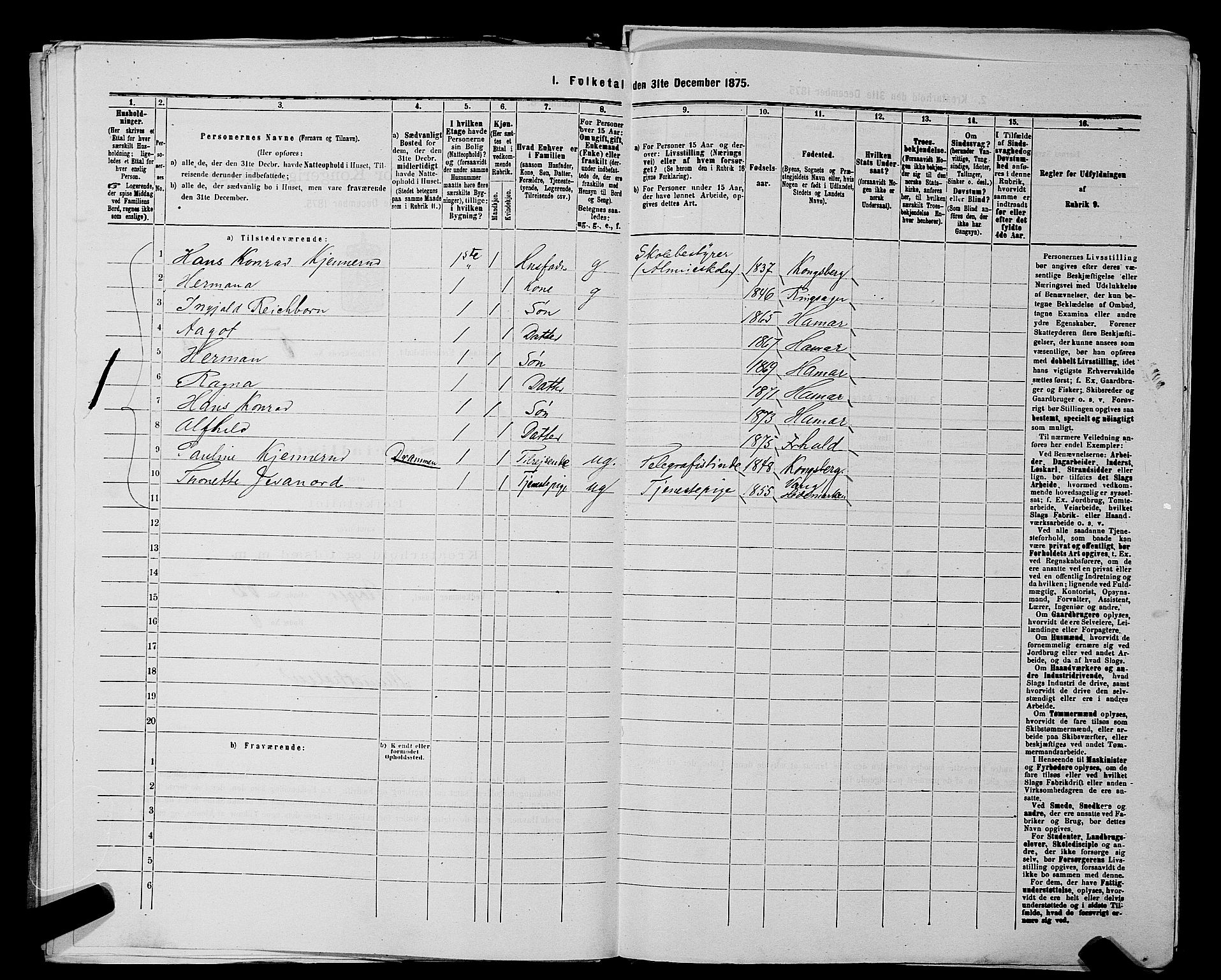 RA, 1875 census for 0101P Fredrikshald, 1875, p. 528