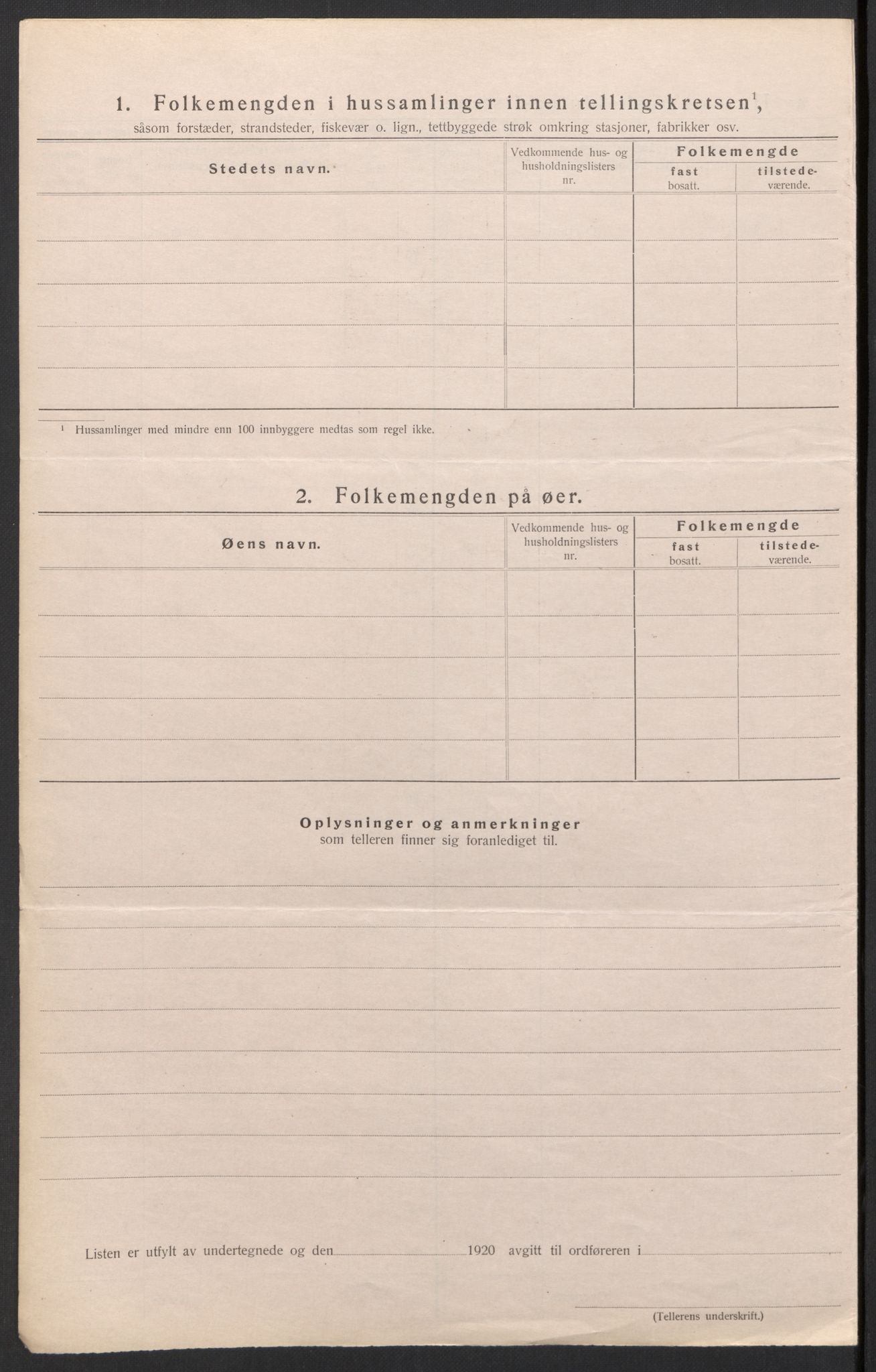 SAH, 1920 census for Tynset, 1920, p. 40