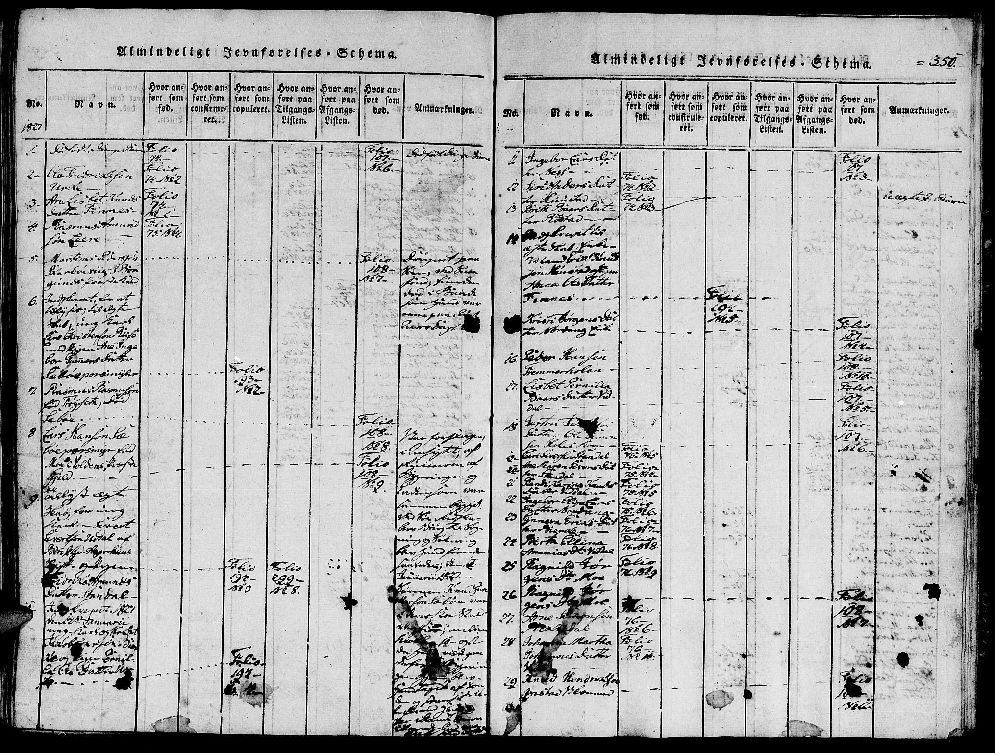 Ministerialprotokoller, klokkerbøker og fødselsregistre - Møre og Romsdal, AV/SAT-A-1454/515/L0207: Parish register (official) no. 515A03, 1819-1829, p. 350