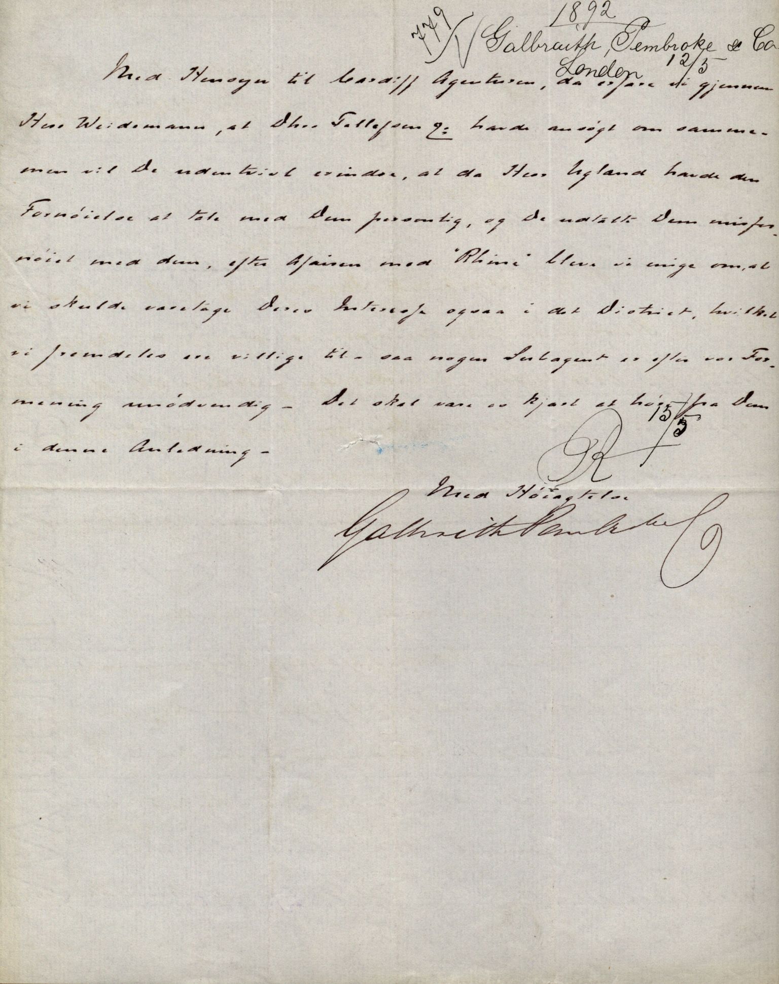 Pa 63 - Østlandske skibsassuranceforening, VEMU/A-1079/G/Ga/L0028/0005: Havaridokumenter / Tjømø, Magnolia, Caroline, Olaf, Stjernen, 1892, p. 203