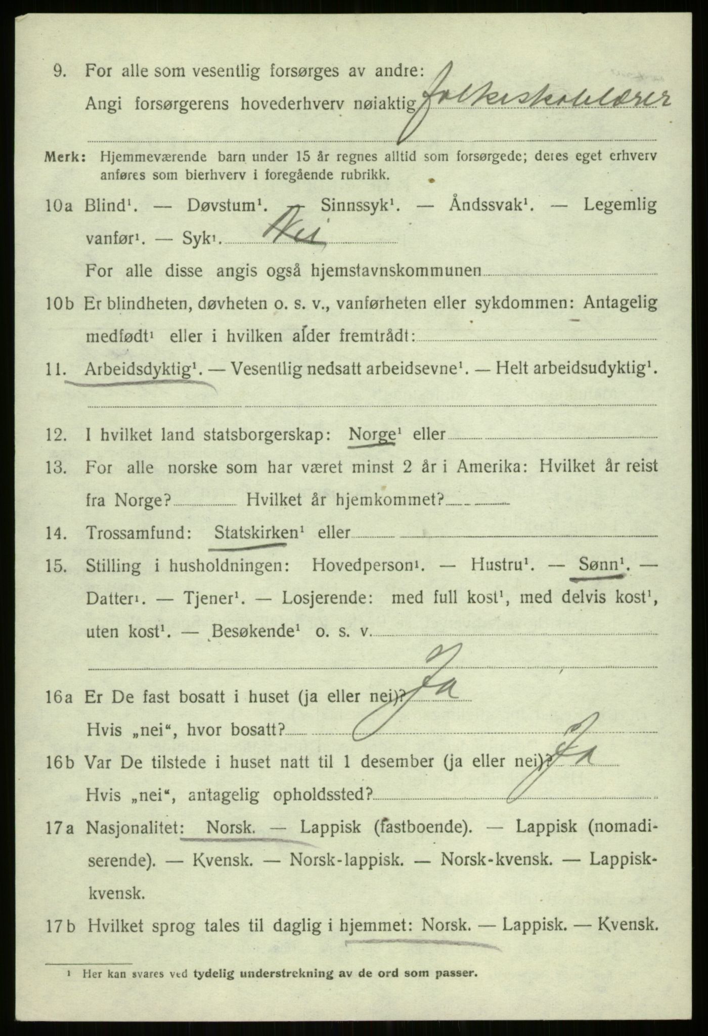 SATØ, 1920 census for Trondenes, 1920, p. 5284