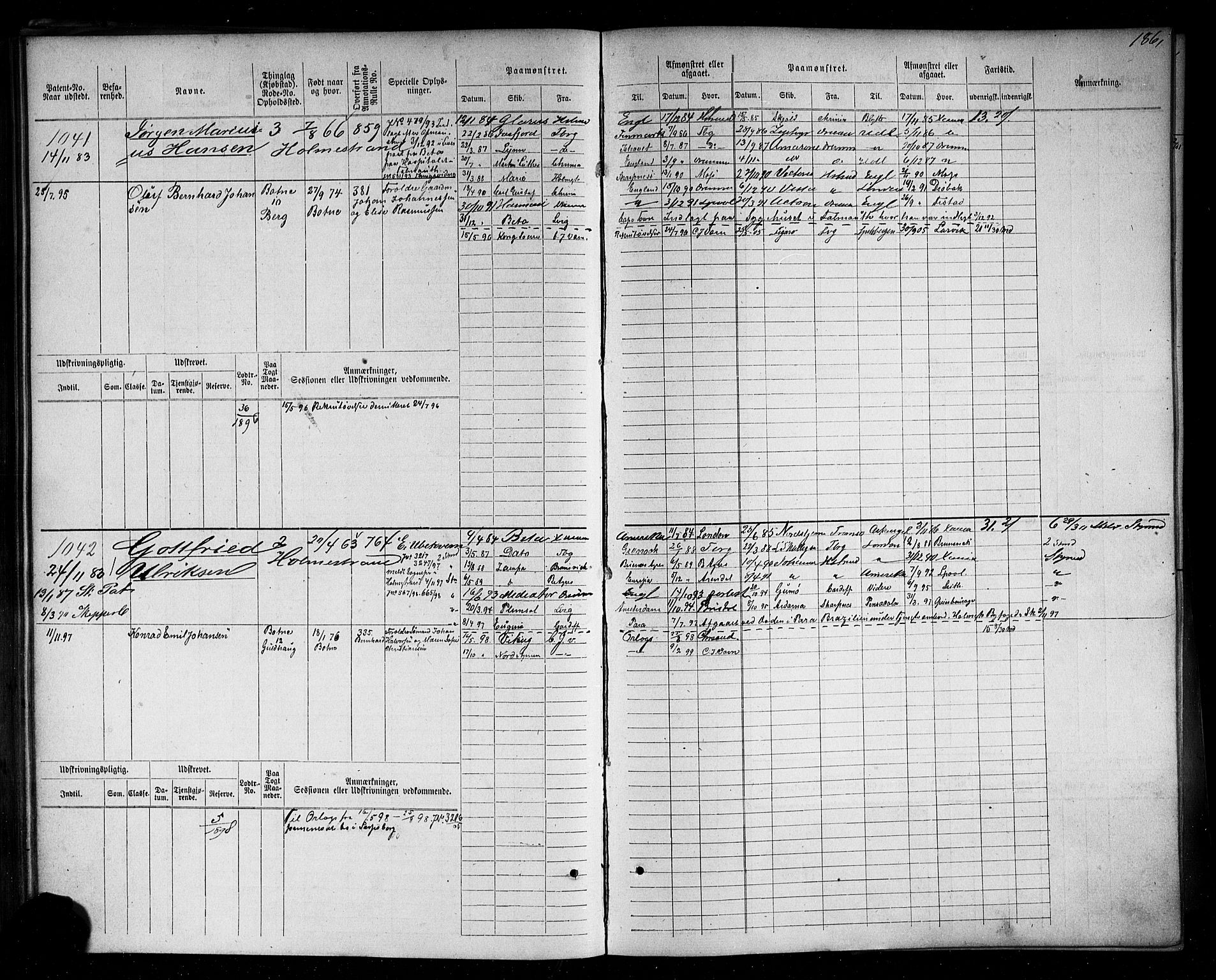 Holmestrand innrulleringskontor, AV/SAKO-A-1151/F/Fc/L0004: Hovedrulle, 1872-1913, p. 225