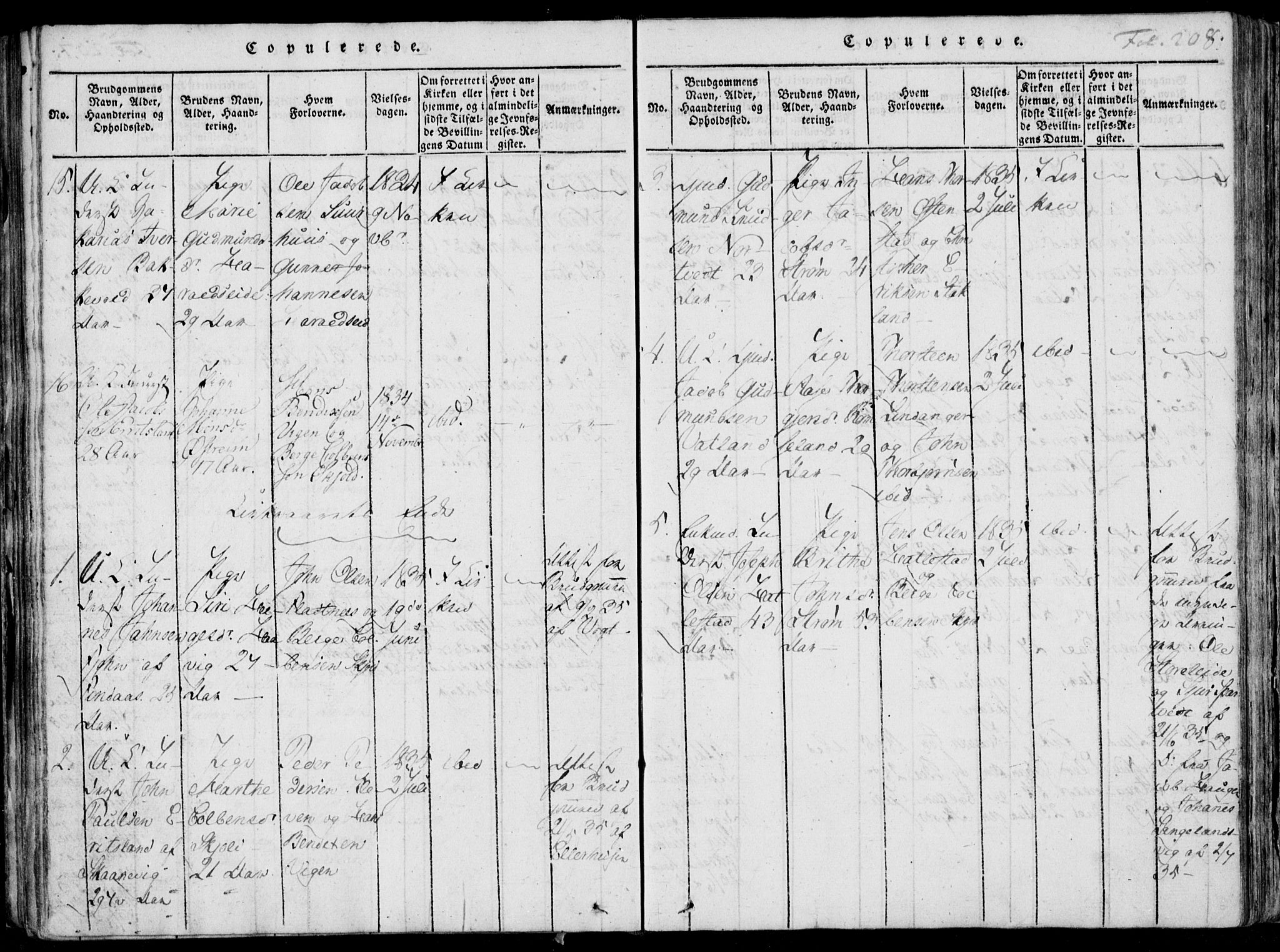 Skjold sokneprestkontor, AV/SAST-A-101847/H/Ha/Haa/L0003: Parish register (official) no. A 3, 1815-1835, p. 208