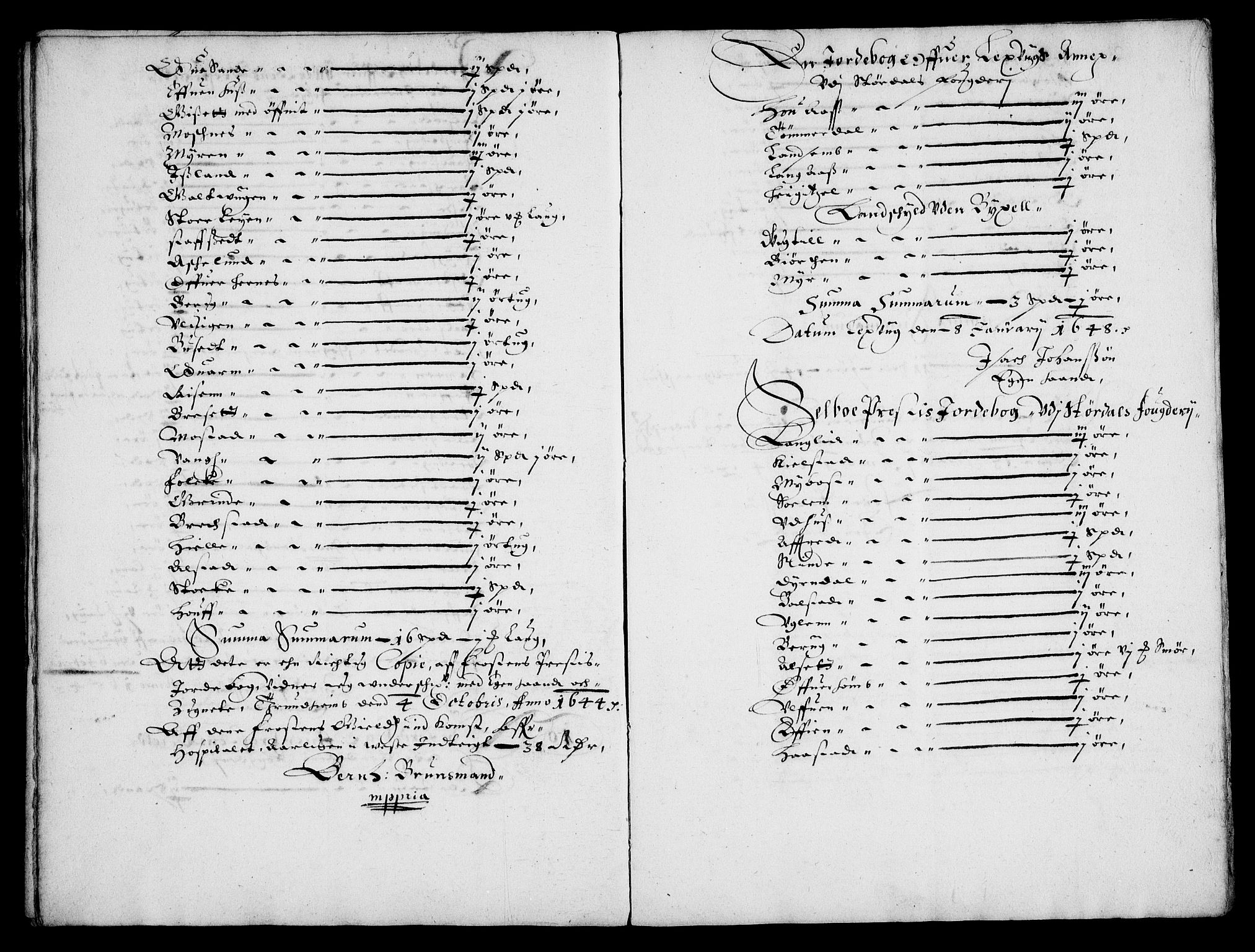 Rentekammeret inntil 1814, Realistisk ordnet avdeling, AV/RA-EA-4070/Fc/Fca/L0004/0003: [Ca IV]  Trondheim stift / "Stichtens Bog", 1654