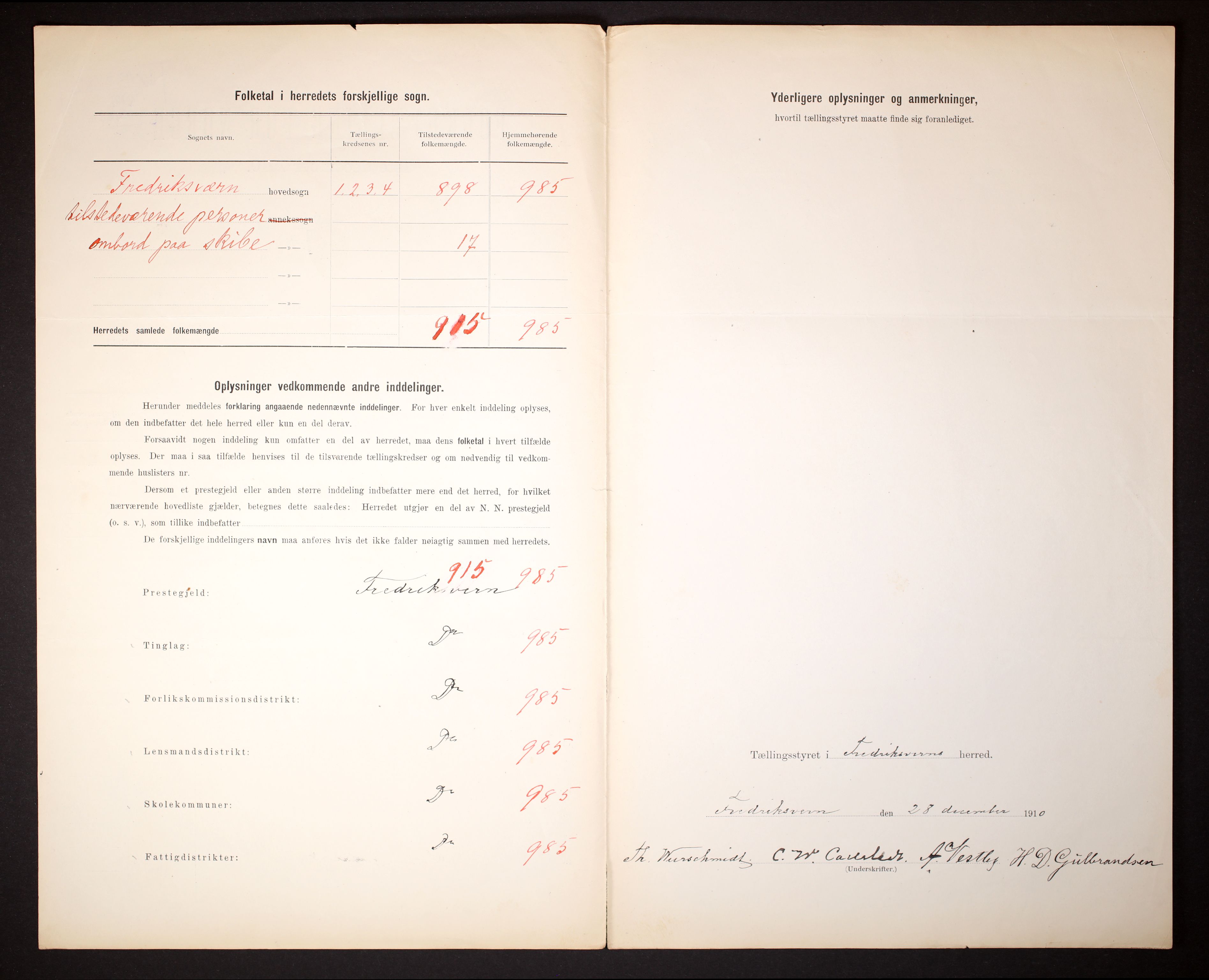 RA, 1910 census for Fredriksvern, 1910, p. 3