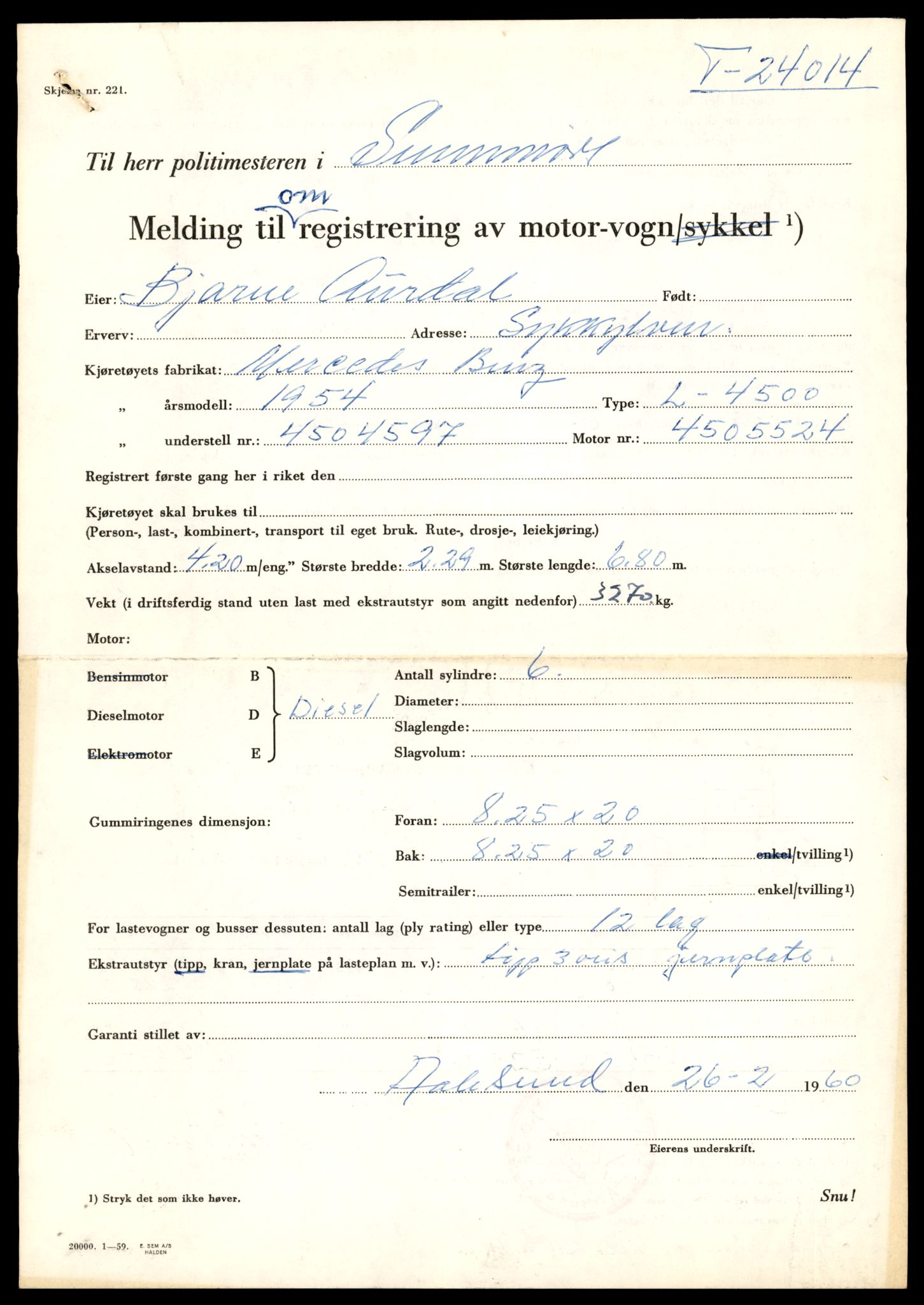 Møre og Romsdal vegkontor - Ålesund trafikkstasjon, SAT/A-4099/F/Fe/L0033: Registreringskort for kjøretøy T 12151 - T 12474, 1927-1998, p. 2579