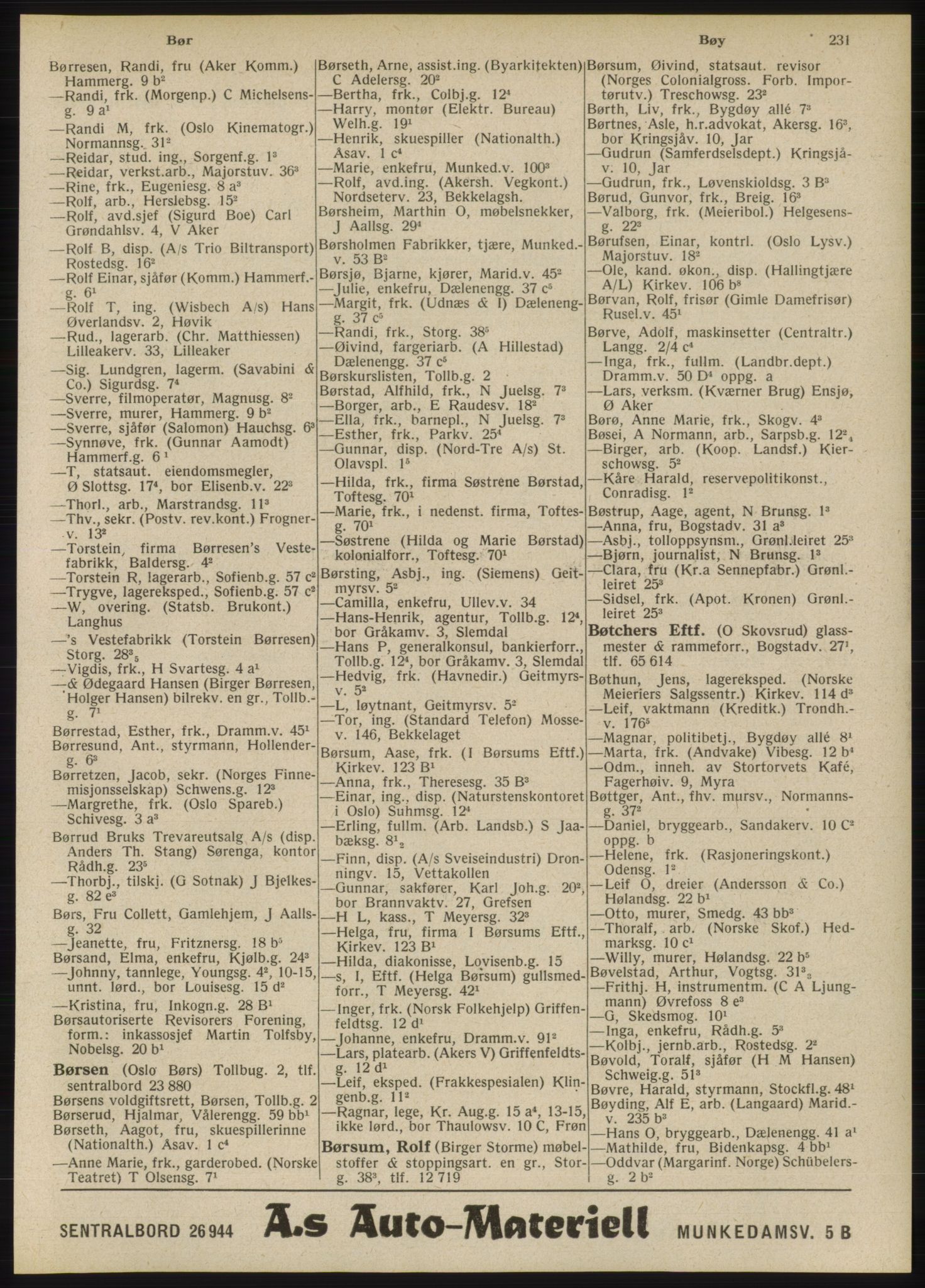 Kristiania/Oslo adressebok, PUBL/-, 1946, p. 231
