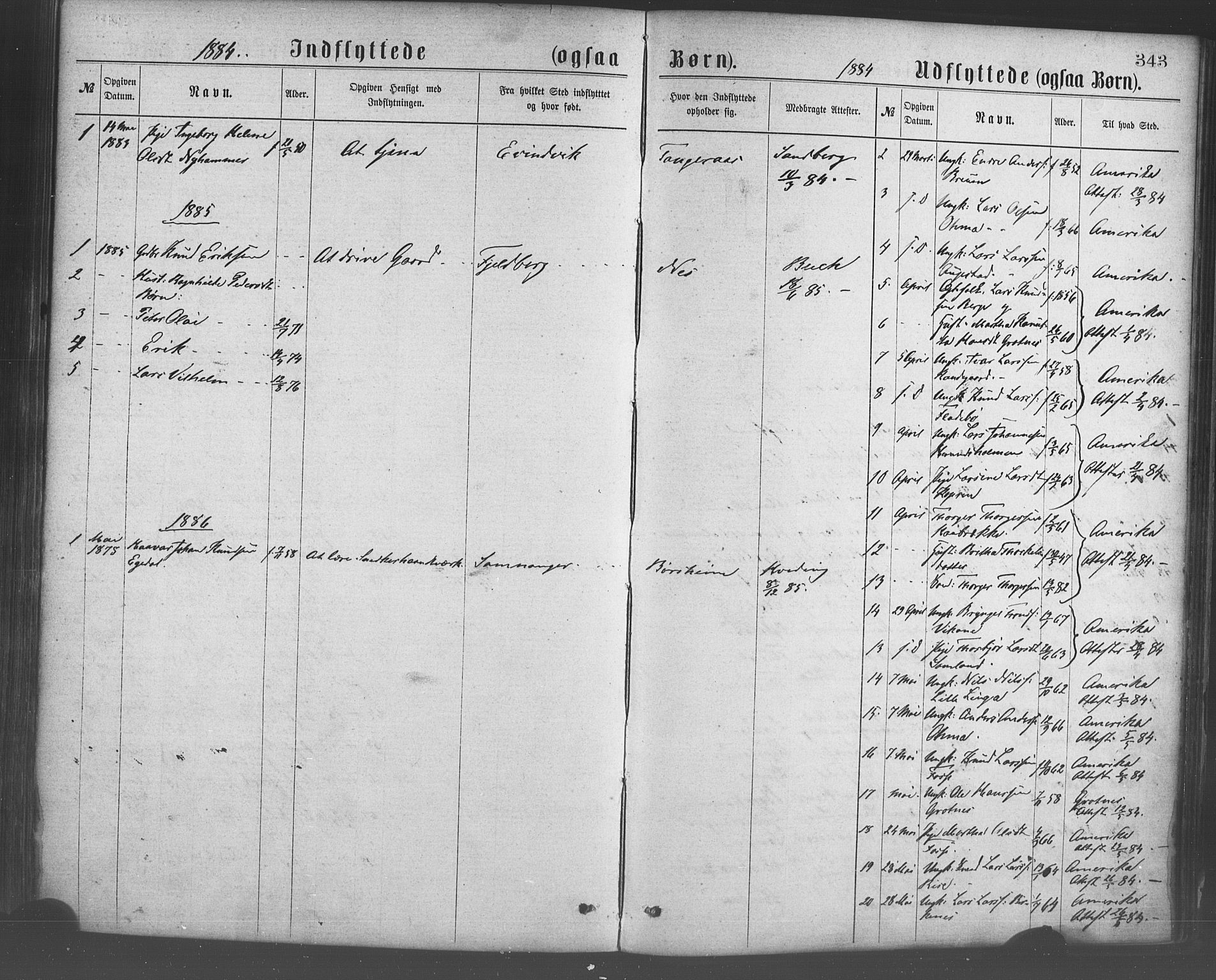 Strandebarm sokneprestembete, AV/SAB-A-78401/H/Haa: Parish register (official) no. A 9, 1872-1886, p. 343