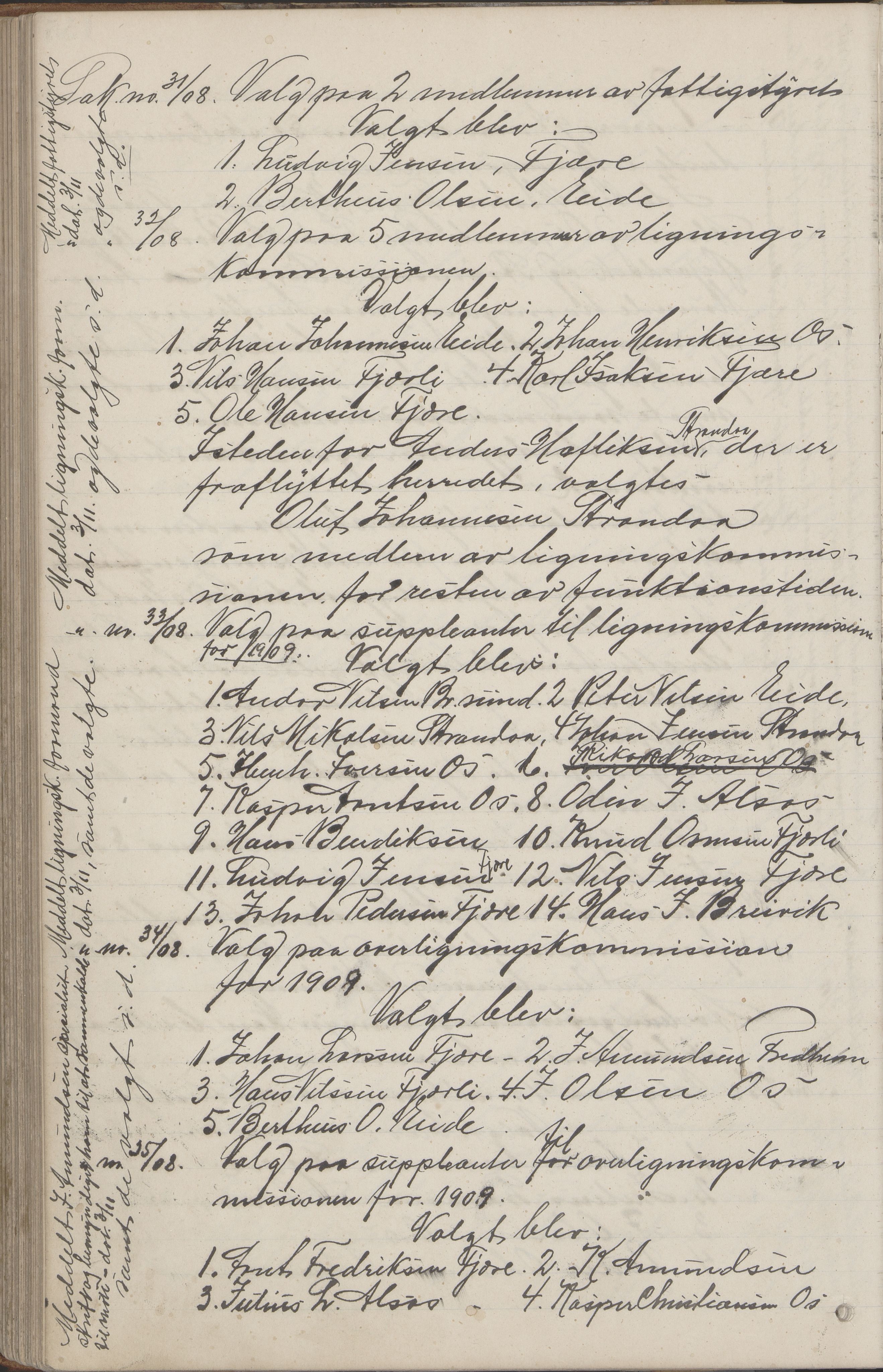 Kjerringøy kommune. Formannskapet, AIN/K-18441.150/A/Aa/L0002: Forhandlingsprotokoll Norfolden- Kjerringø formanskap, 1900-1911