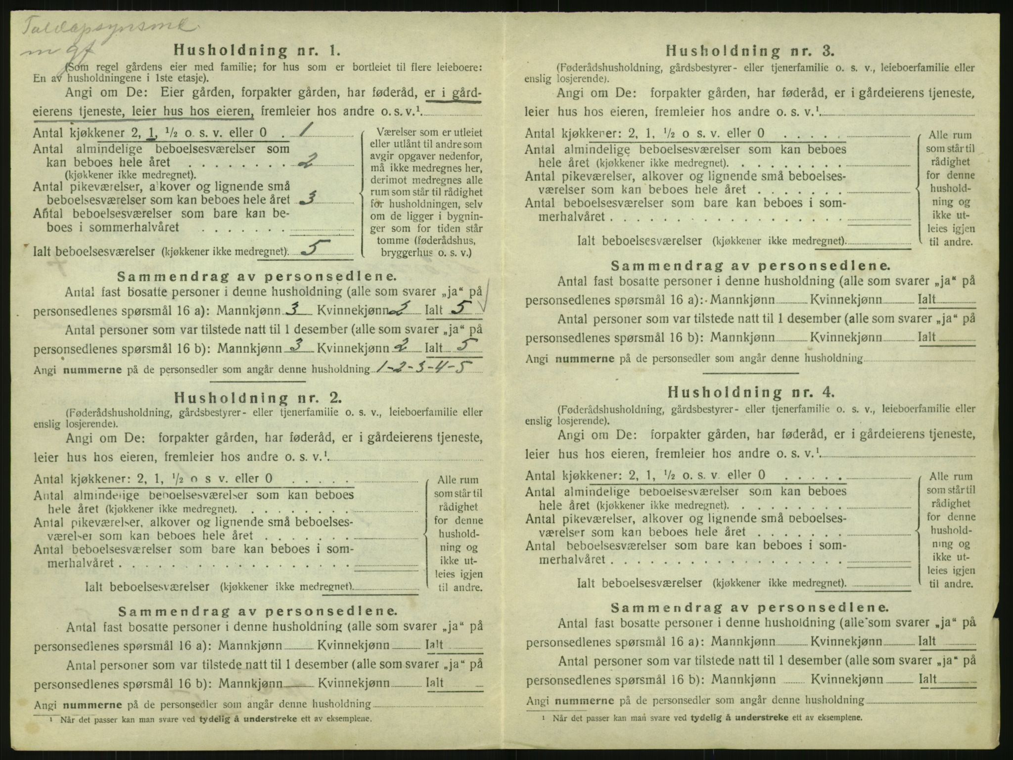SAK, 1920 census for Høvåg, 1920, p. 737