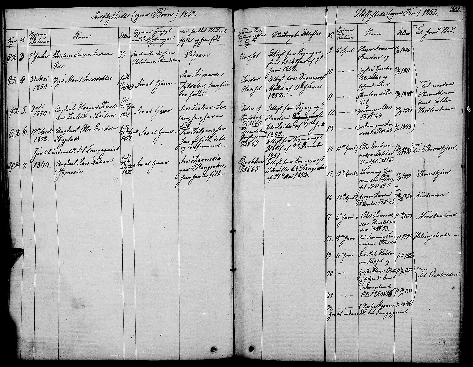 Rendalen prestekontor, SAH/PREST-054/H/Ha/Haa/L0004: Parish register (official) no. 4, 1829-1852, p. 302