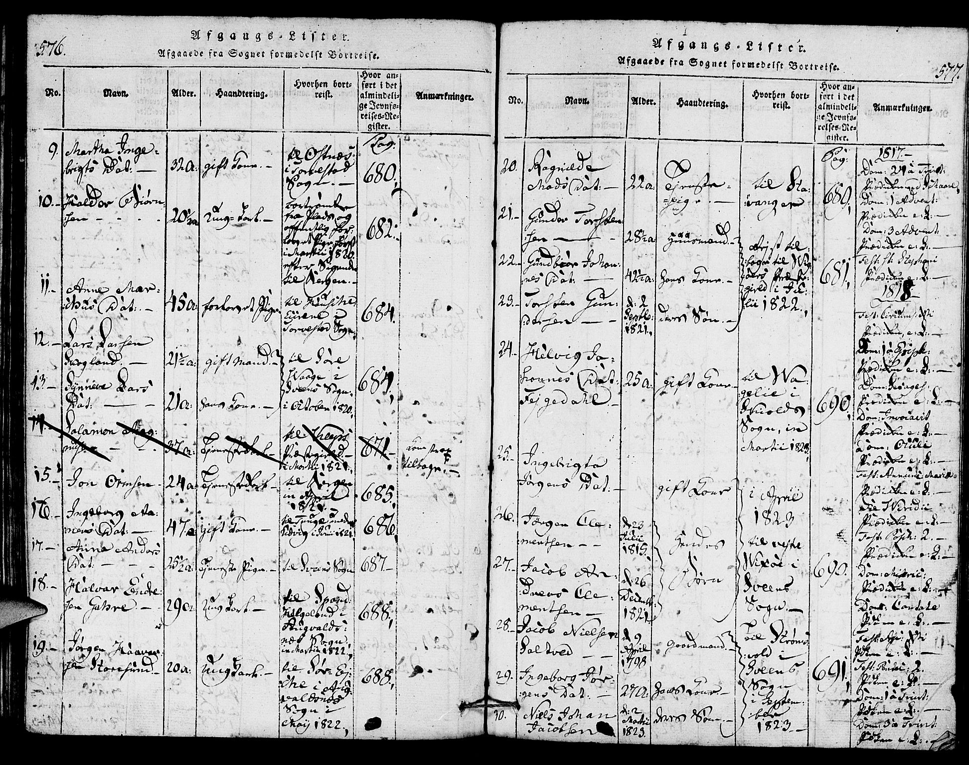 Torvastad sokneprestkontor, AV/SAST-A -101857/H/Ha/Haa/L0004: Parish register (official) no. A 4, 1817-1836, p. 576-577