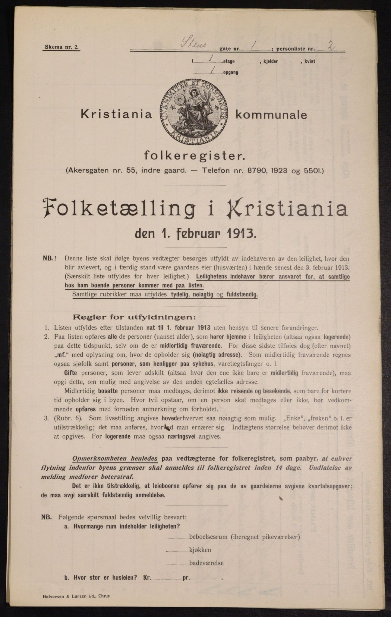 OBA, Municipal Census 1913 for Kristiania, 1913, p. 101840