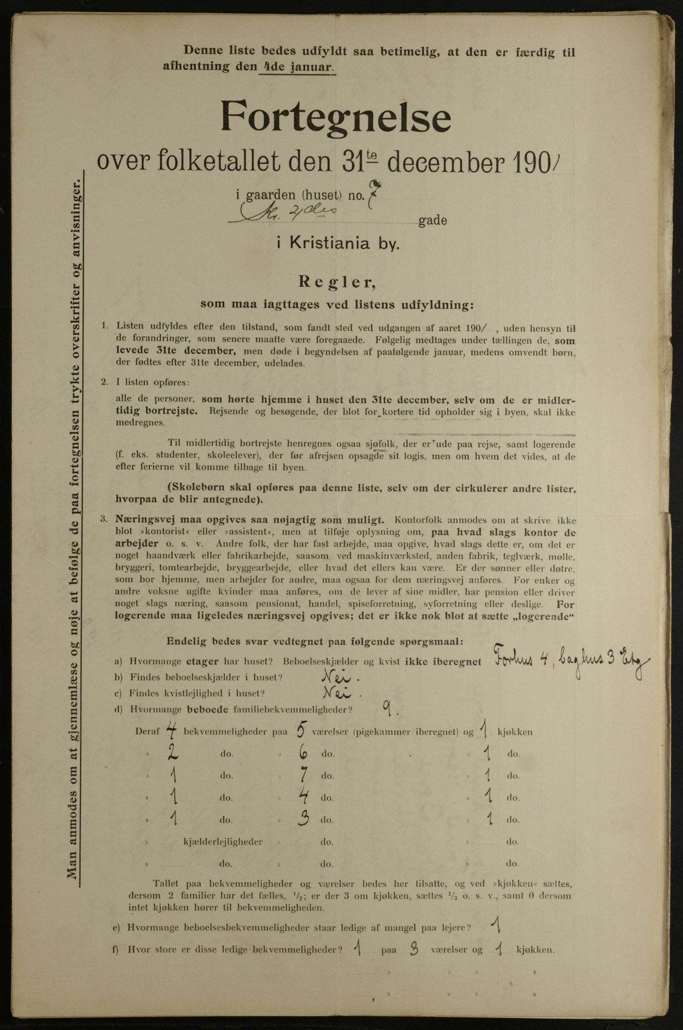 OBA, Municipal Census 1901 for Kristiania, 1901, p. 8332