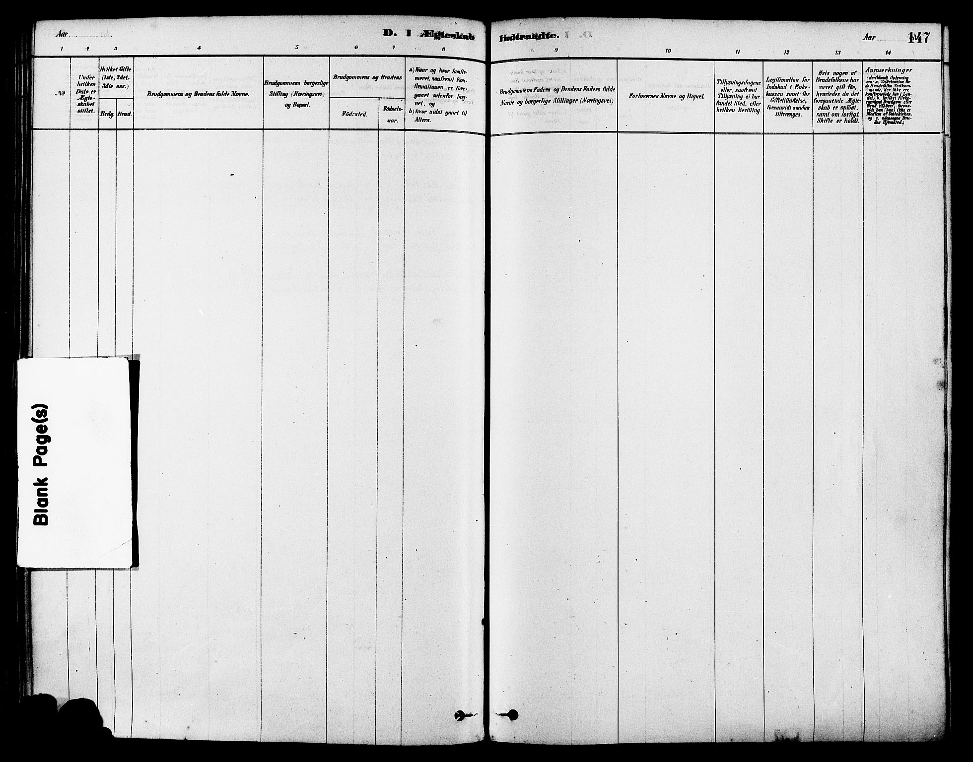 Haugesund sokneprestkontor, AV/SAST-A -101863/H/Ha/Haa/L0003: Parish register (official) no. A 3, 1885-1890, p. 147